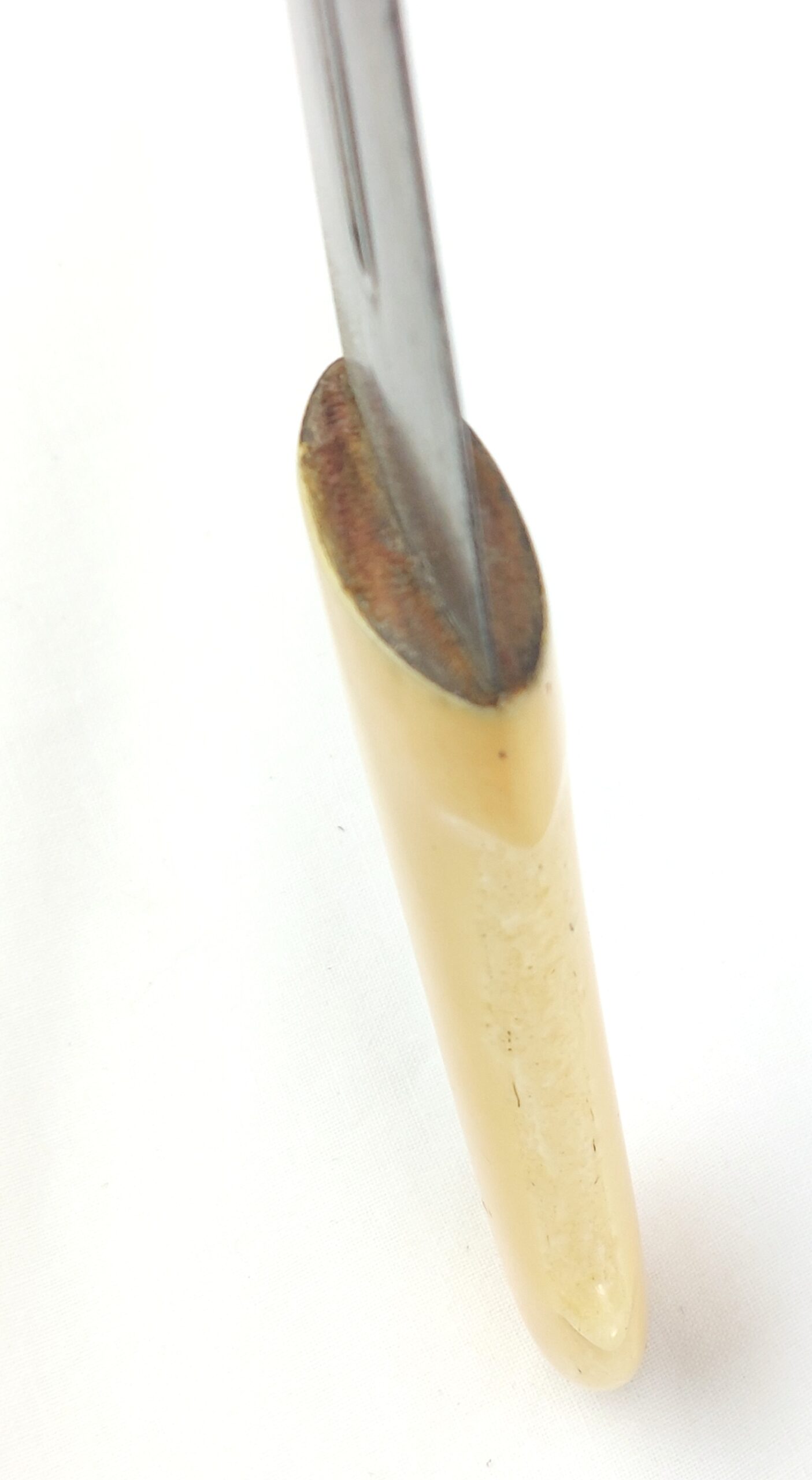 Elegant, Bone Handled Russian Officers Dagger / Babut with Silver and Green Velvet Scabbard - Image 14