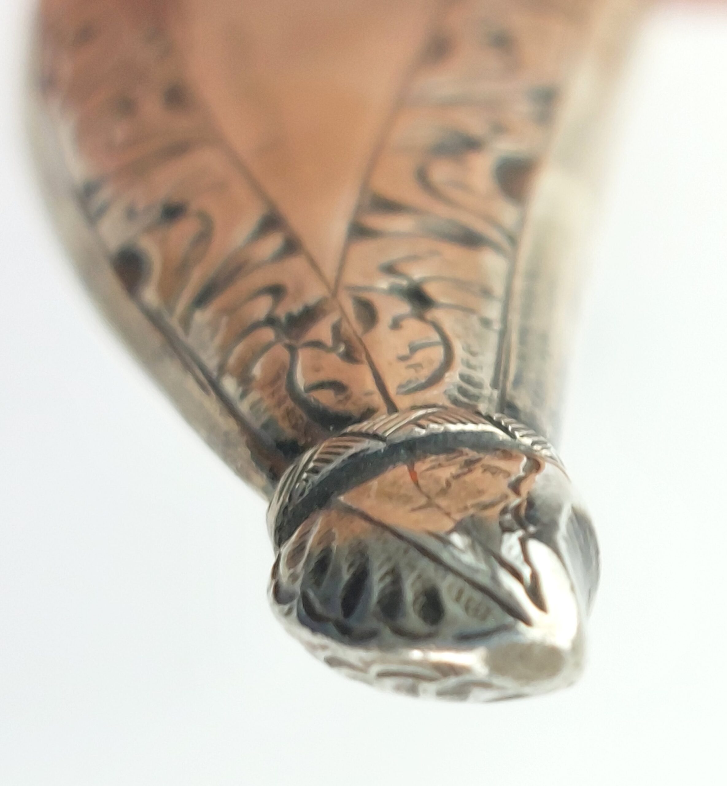 Elegant, Bone Handled Russian Officers Dagger / Babut with Silver and Green Velvet Scabbard - Image 25