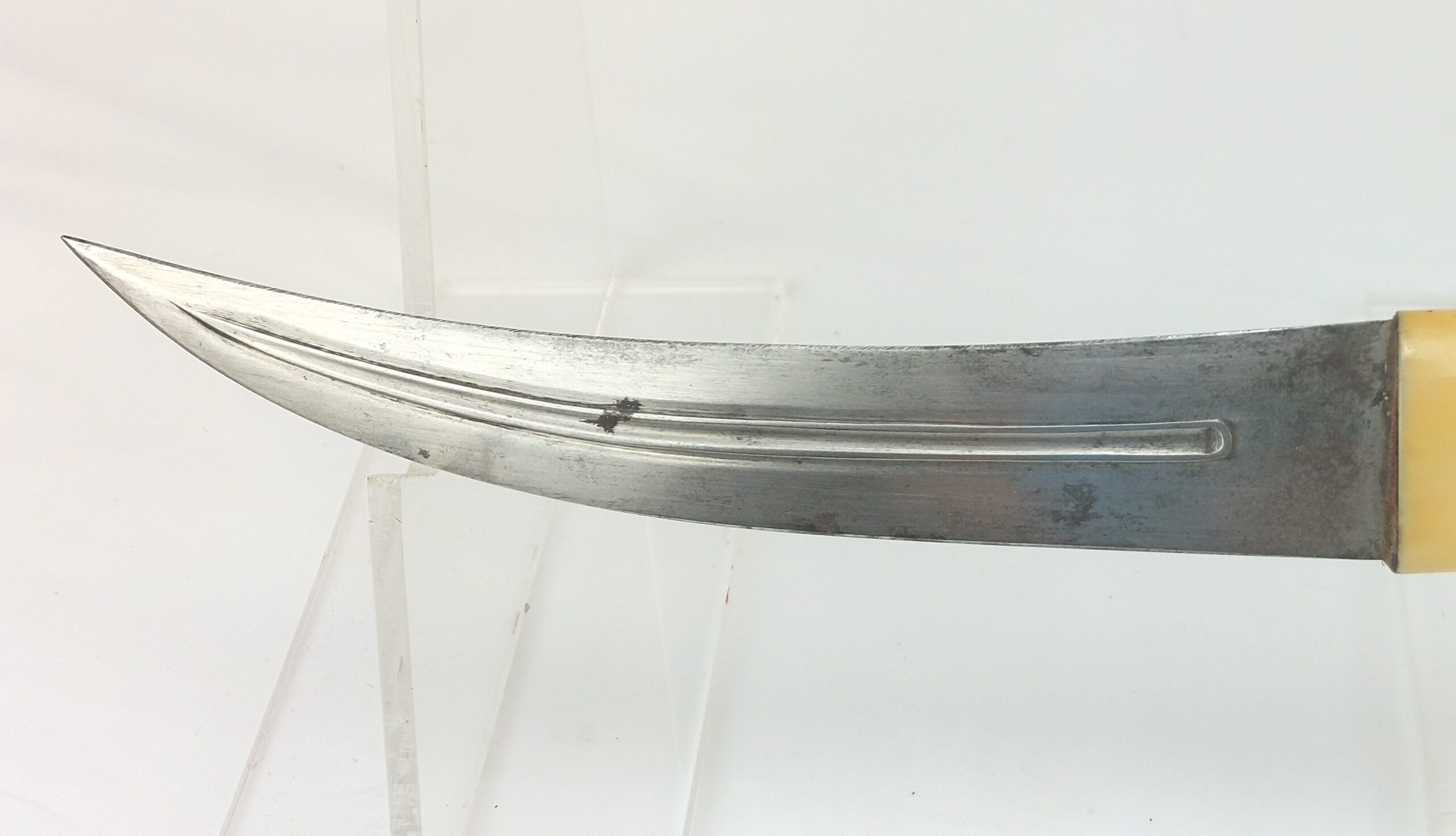 Elegant, Bone Handled Russian Officers Dagger / Babut with Silver and Green Velvet Scabbard - Image 4