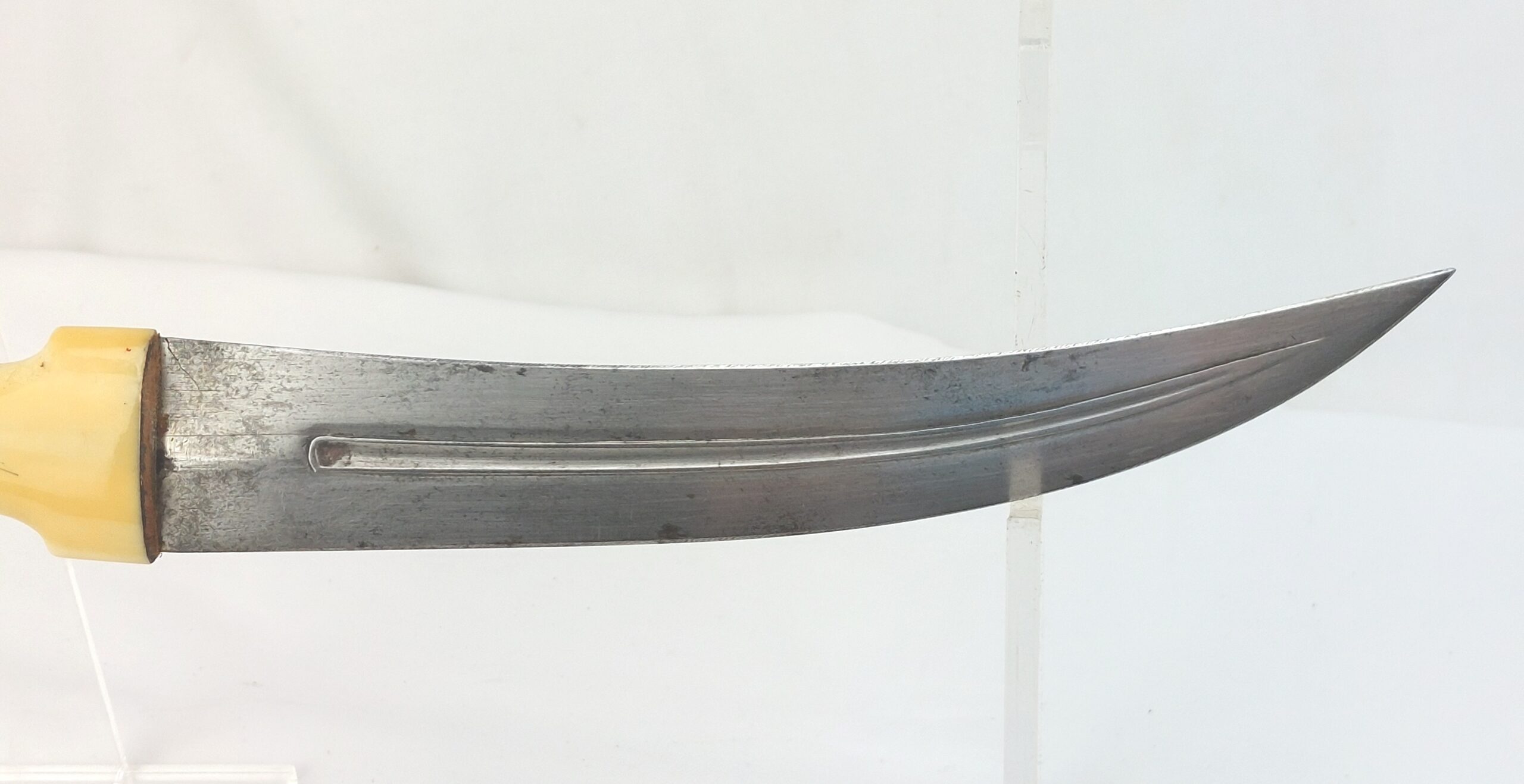 Elegant, Bone Handled Russian Officers Dagger / Babut with Silver and Green Velvet Scabbard - Image 9