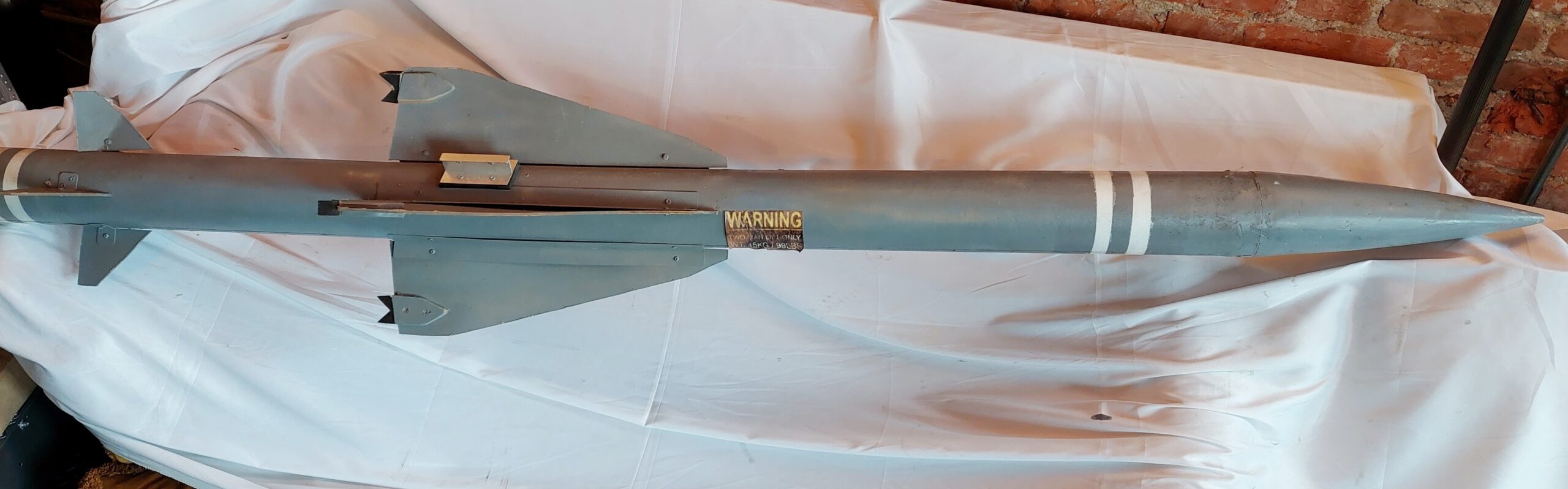 Inert Replica Of A British Rapier Missile In Grey
