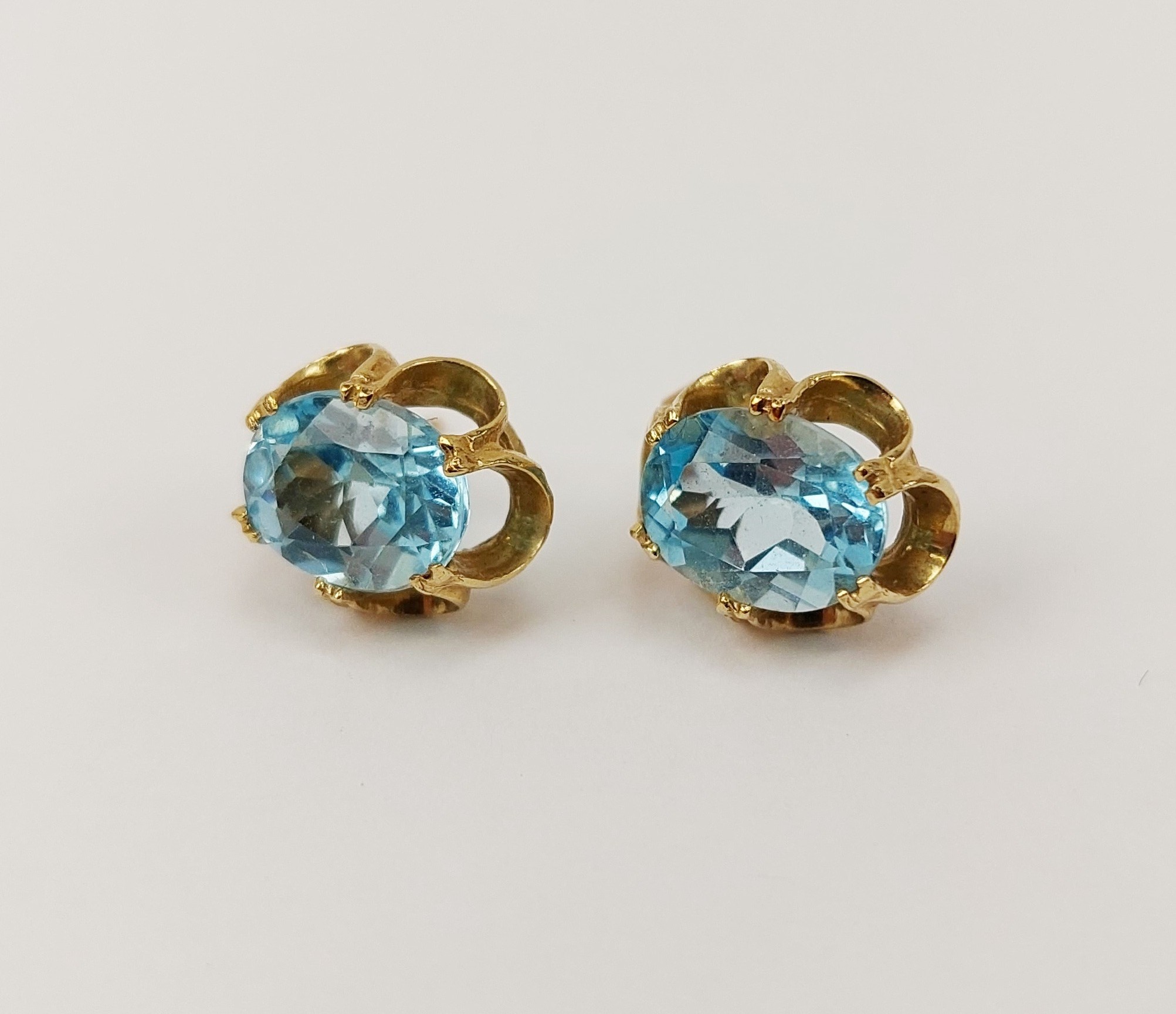 14ct Gold Blue Topaz Bracelet & Earrings Set - Image 7