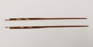 Pair Of Japanese Edo Period Gold Inlaid Katana Kogai