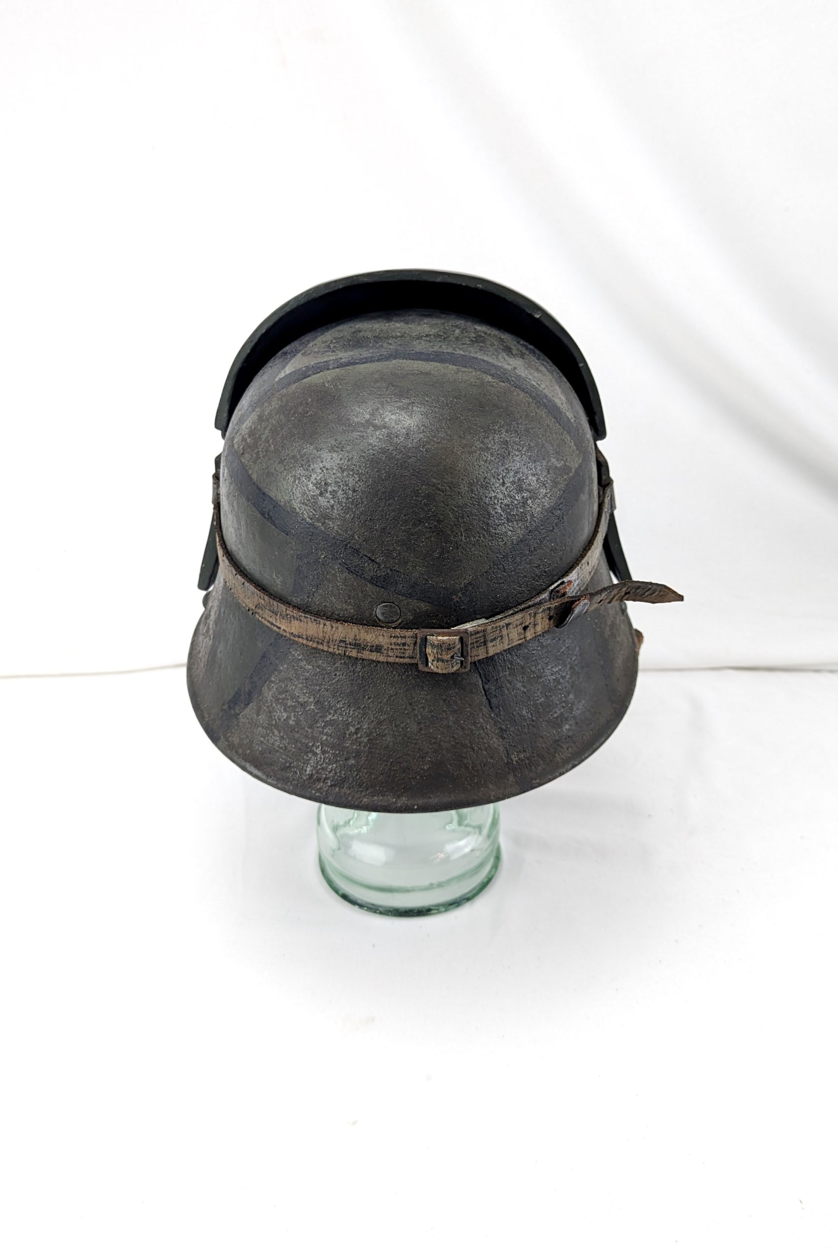 WW1 German M16 Helmet with Brow Plate (Stirnpanzer) - Image 3