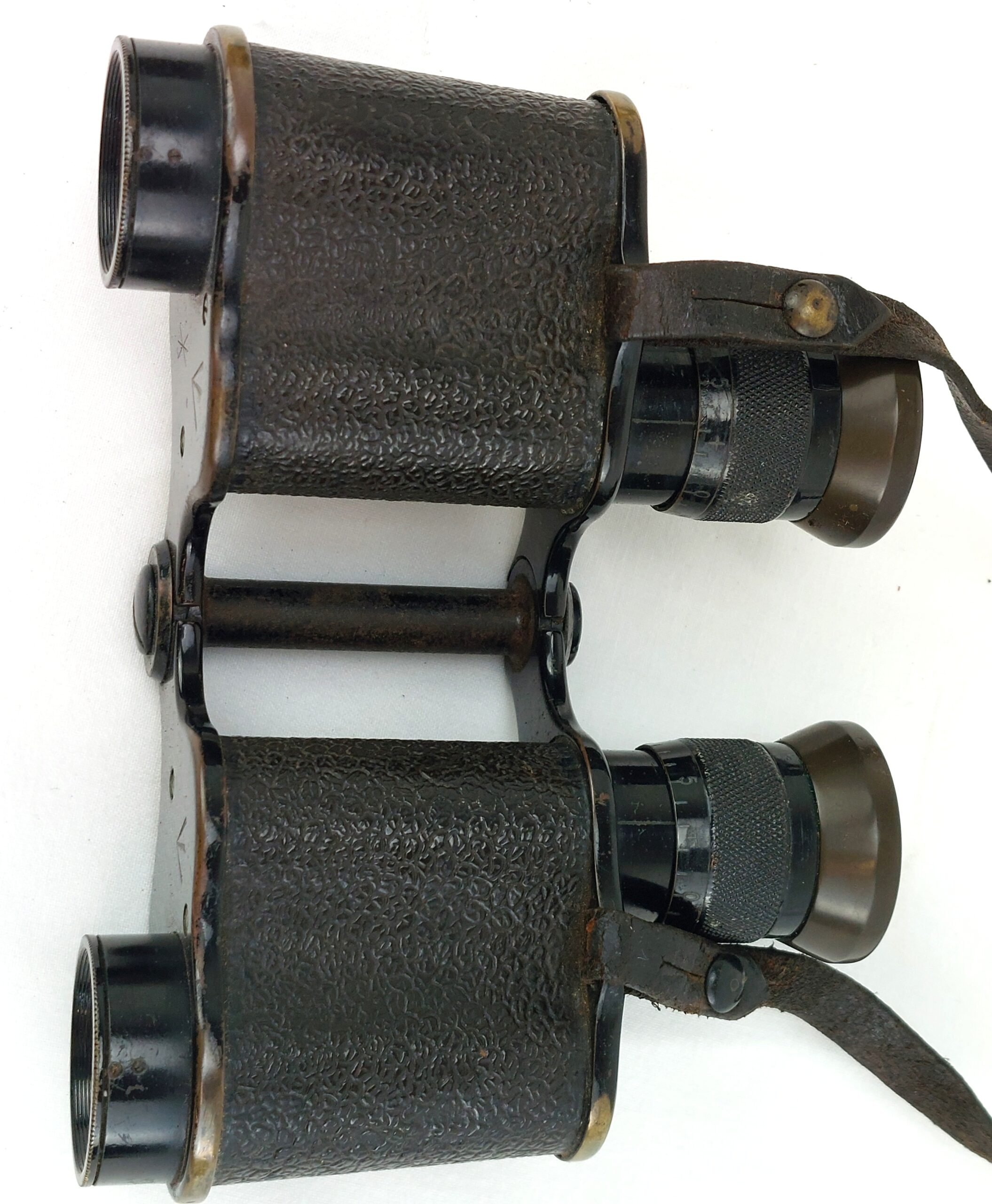 WW1, British army issued, 1917 Field Binoculars with leather case, by A. Kershaw and Son Ltd, Leeds - Image 10