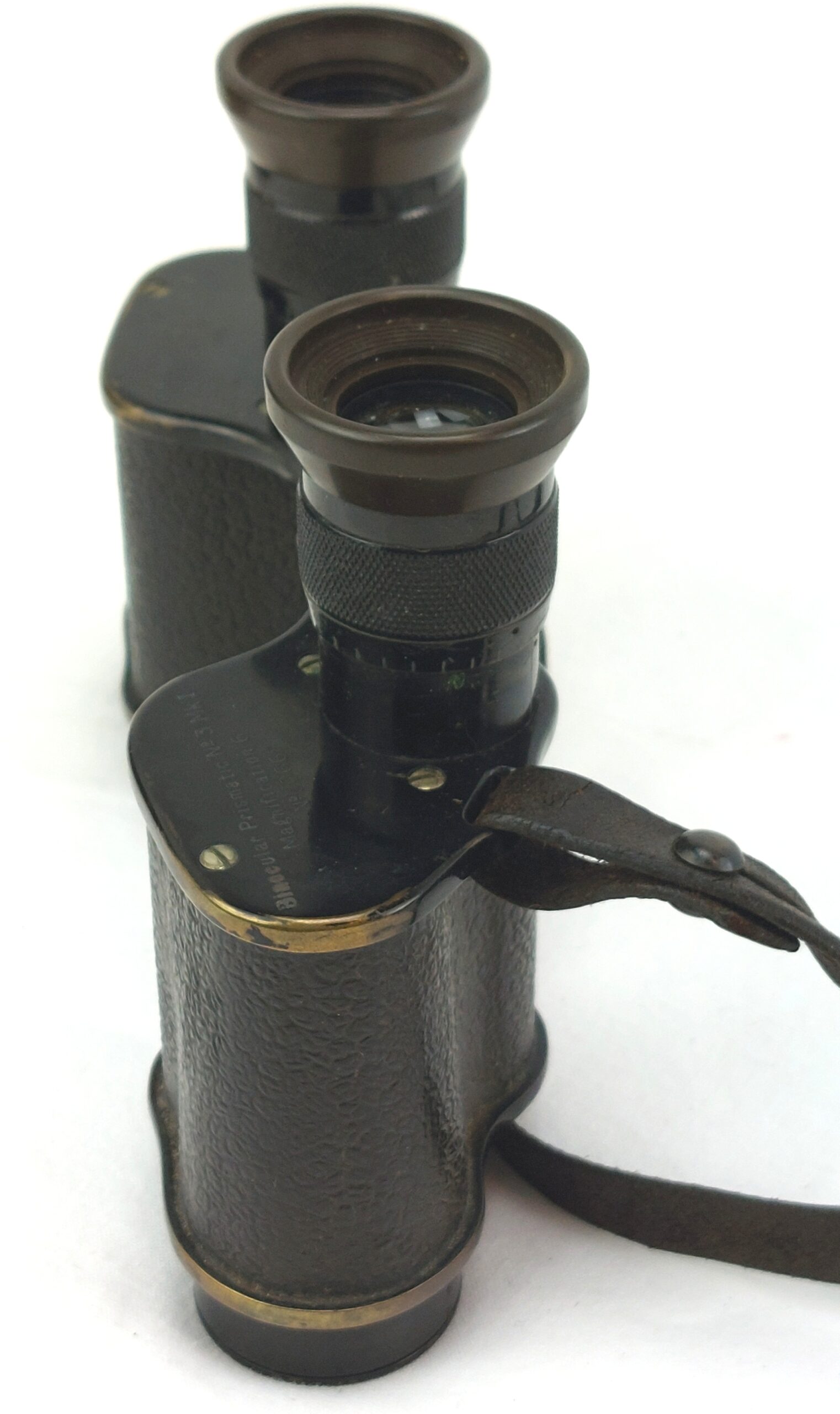 WW1, British army issued, 1917 Field Binoculars with leather case, by A. Kershaw and Son Ltd, Leeds - Image 12