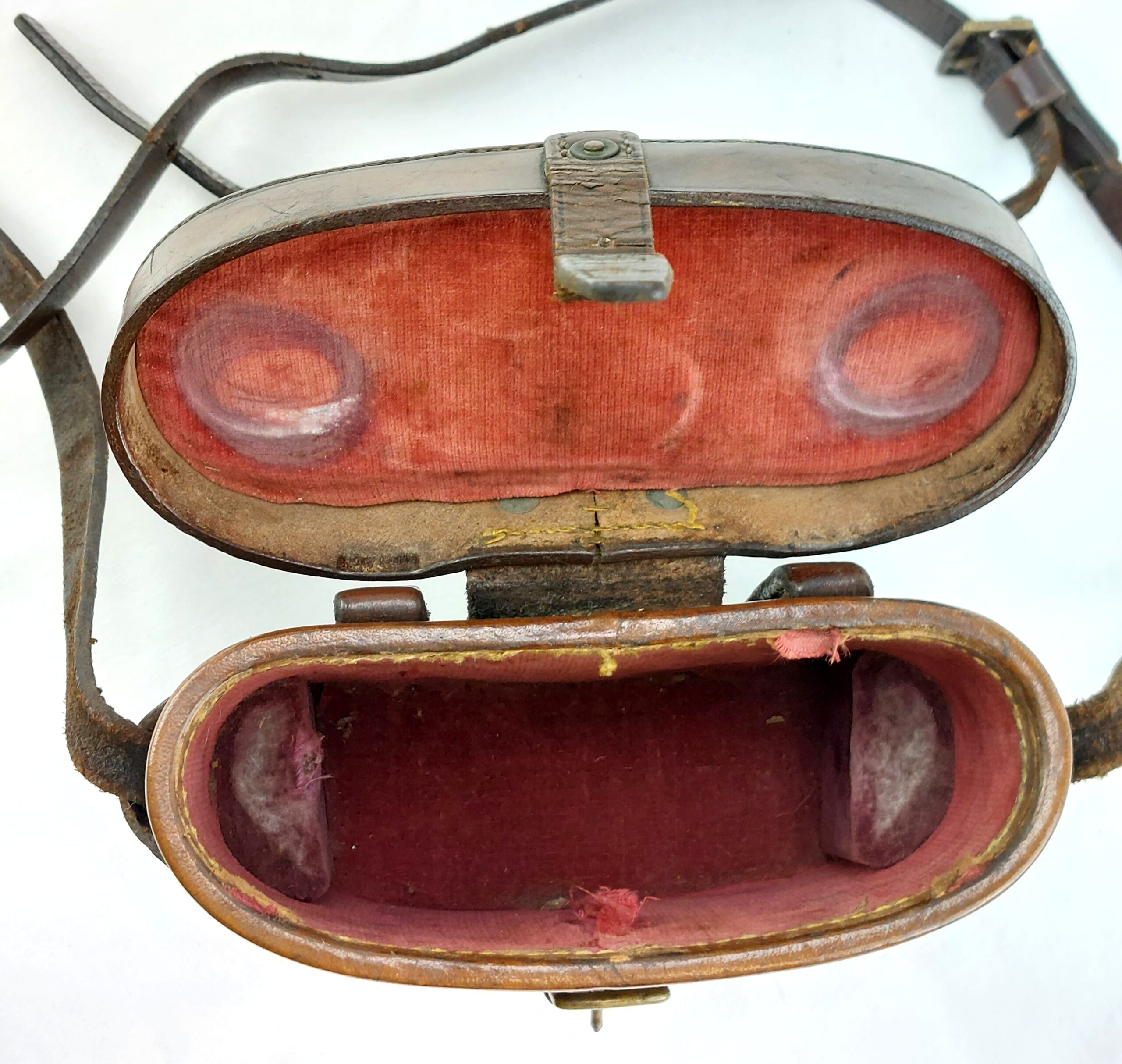 WW1, British army issued, 1917 Field Binoculars with leather case, by A. Kershaw and Son Ltd, Leeds - Image 13