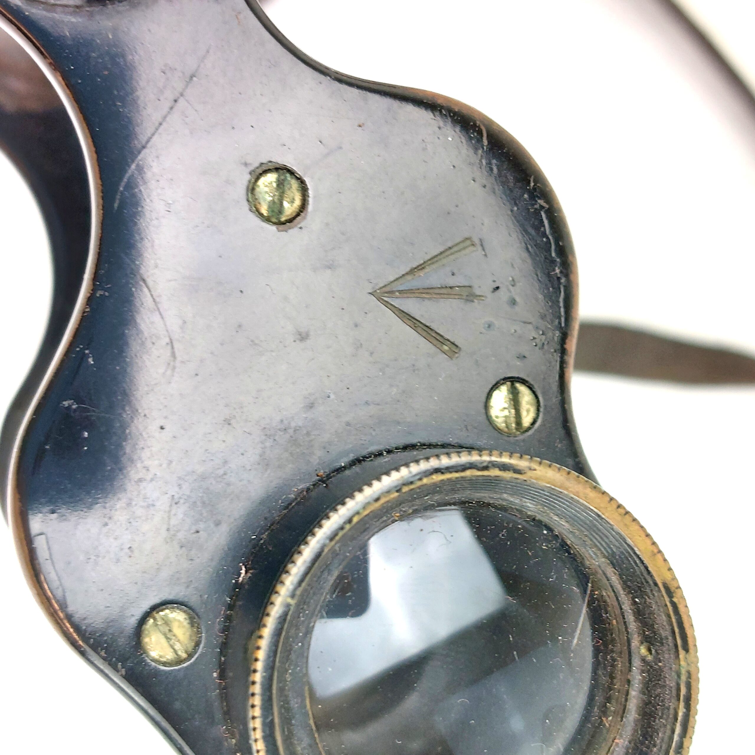 WW1, British army issued, 1917 Field Binoculars with leather case, by A. Kershaw and Son Ltd, Leeds - Image 5