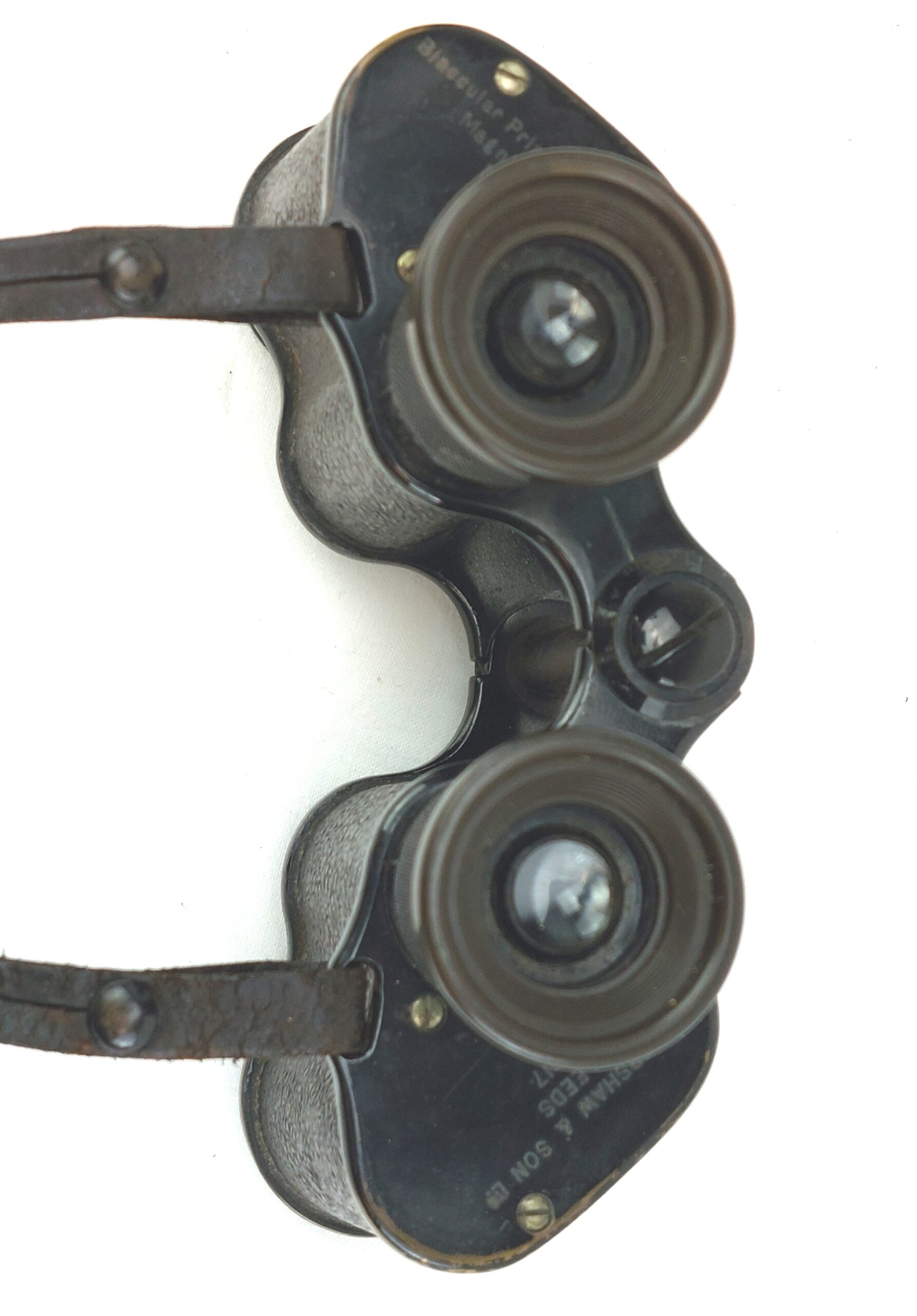 WW1, British army issued, 1917 Field Binoculars with leather case, by A. Kershaw and Son Ltd, Leeds - Image 7