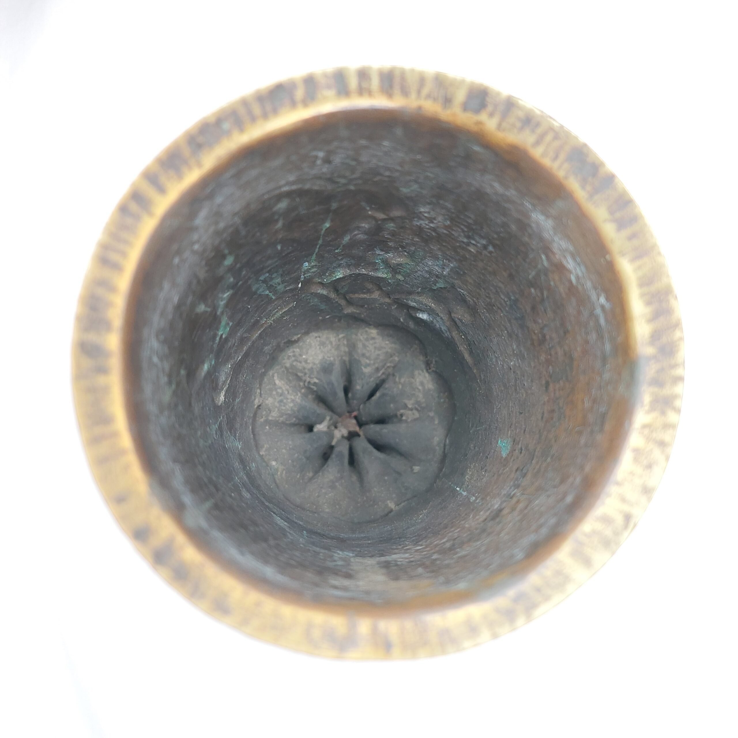 WW1, Elaborate, Trench Art, Brass Vase, Made from French Shell Casing - 75 DE C PDPs 233 1L.17 - Image 6