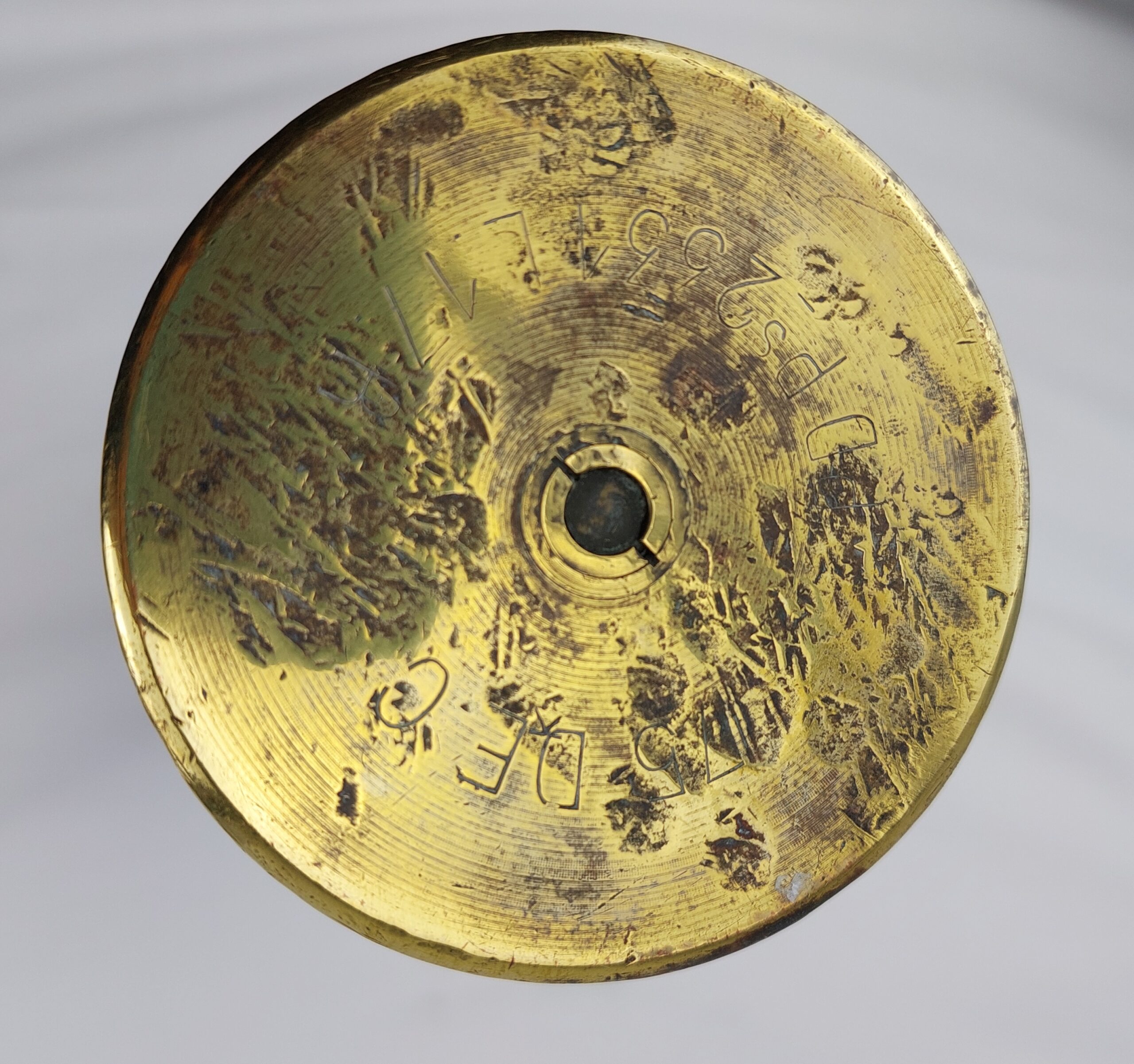WW1, Elaborate, Trench Art, Brass Vase, Made from French Shell Casing - 75 DE C PDPs 233 1L.17 - Image 7