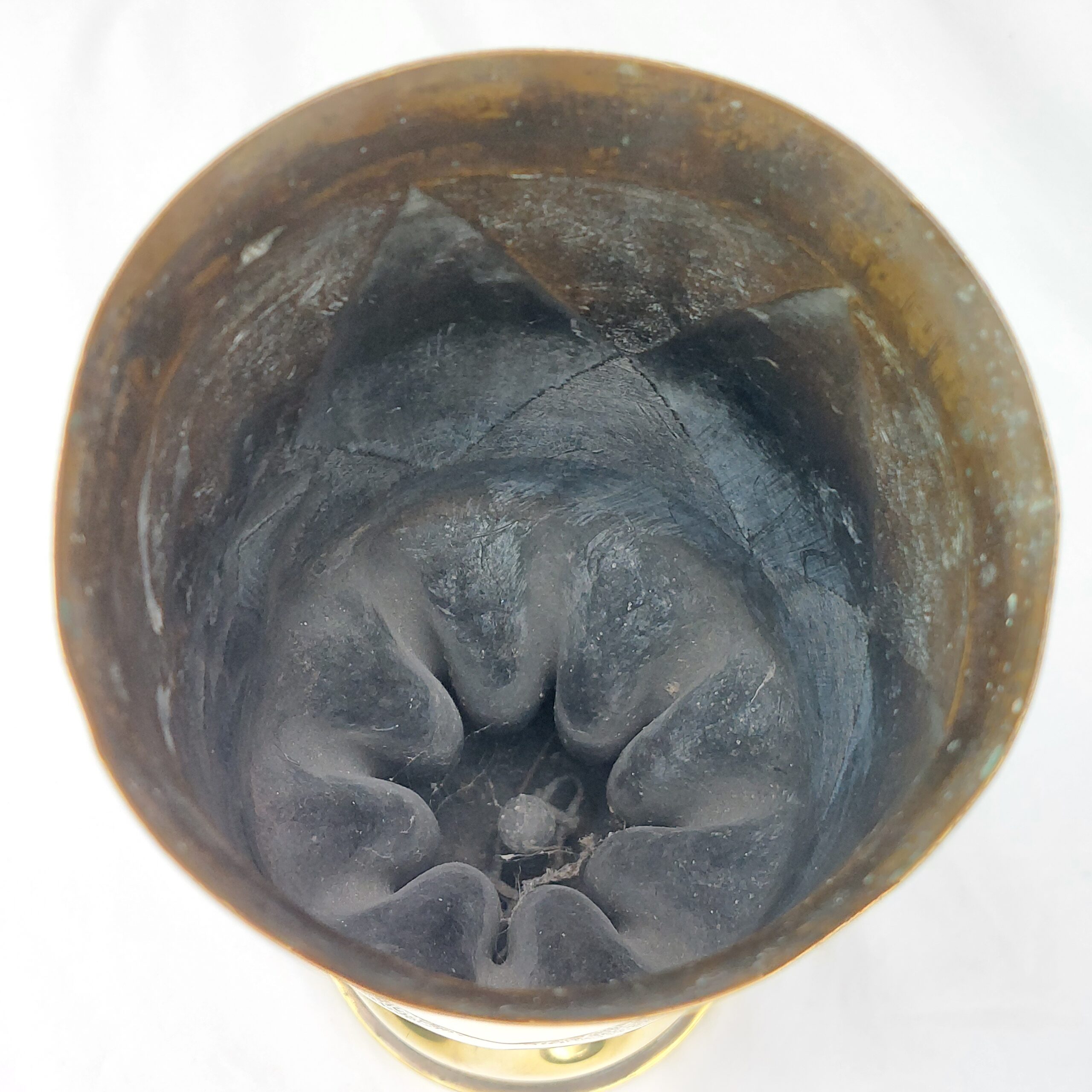 WW2, Ornate, Trench Art, Brass 'Souvenir' Vase, Made from 105 MM M14 Type 1 Shell, dated 1944 - Image 7