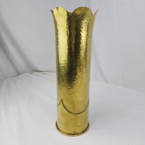 WW2, Trench Art, Brass Tulip Vase, Signed Hamel, Made from 105 MM M14 Type 1 Shell, dated 1944
