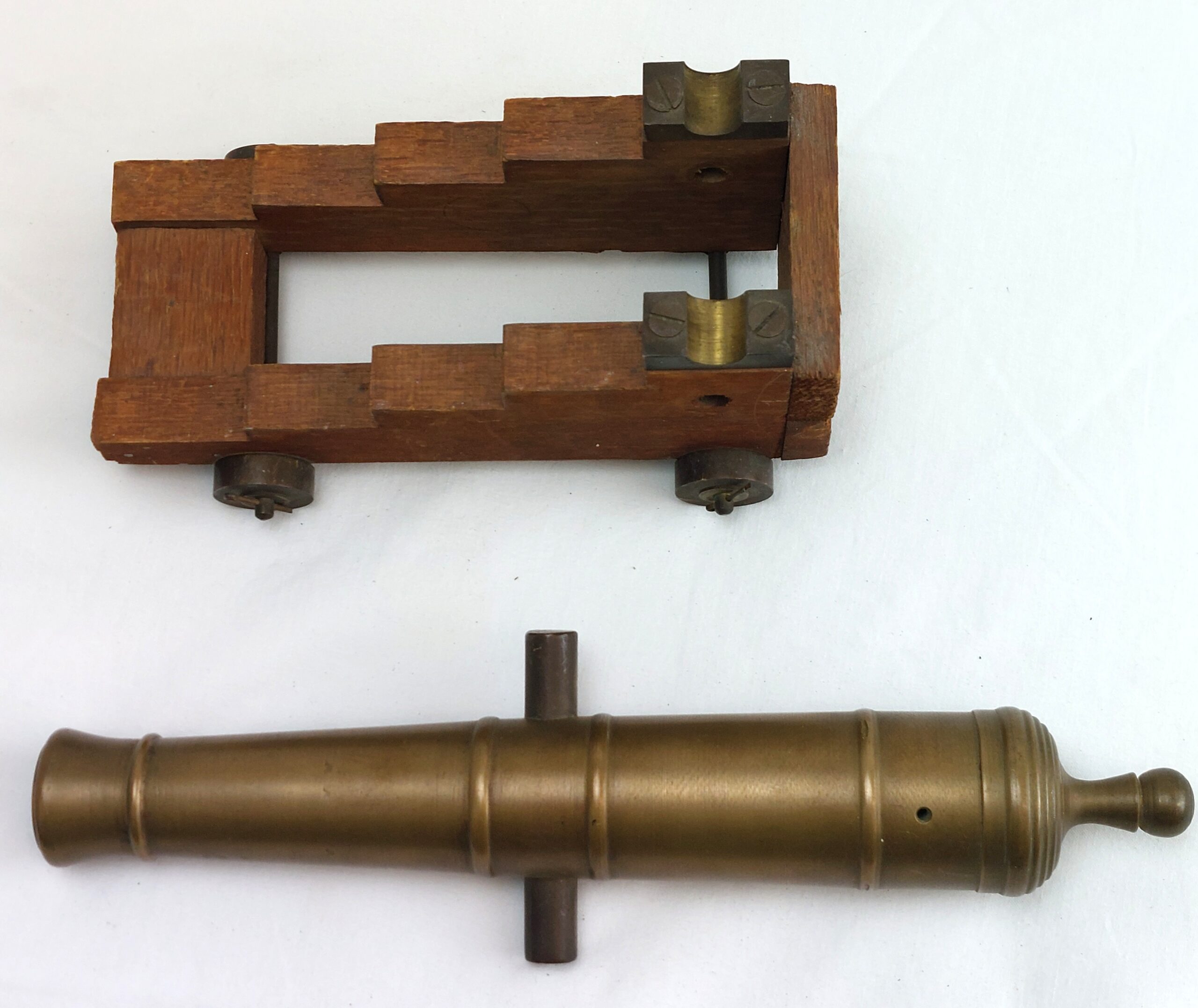 19th century, Brass, 18lb Navy Signaling Cannon, miniature replica - Image 7