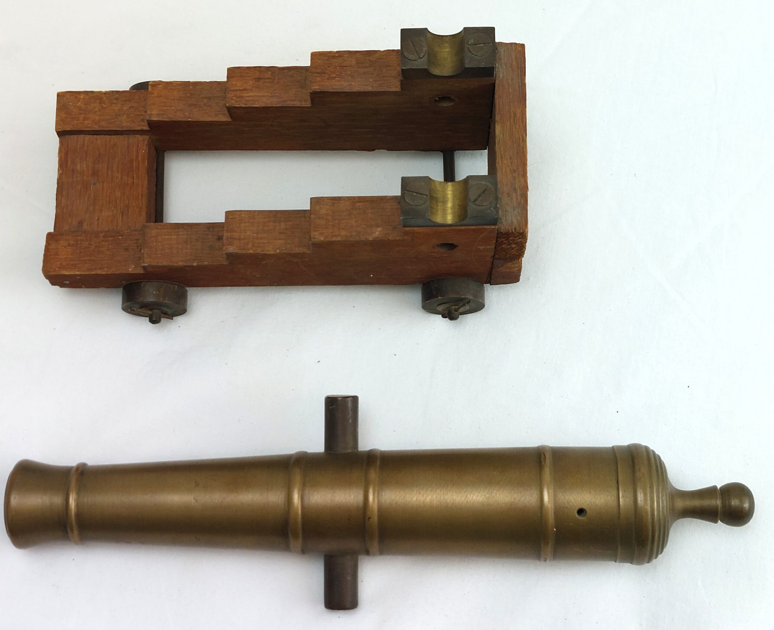 19th century, Brass, 18lb Navy Signaling Cannon, miniature replica - Image 6