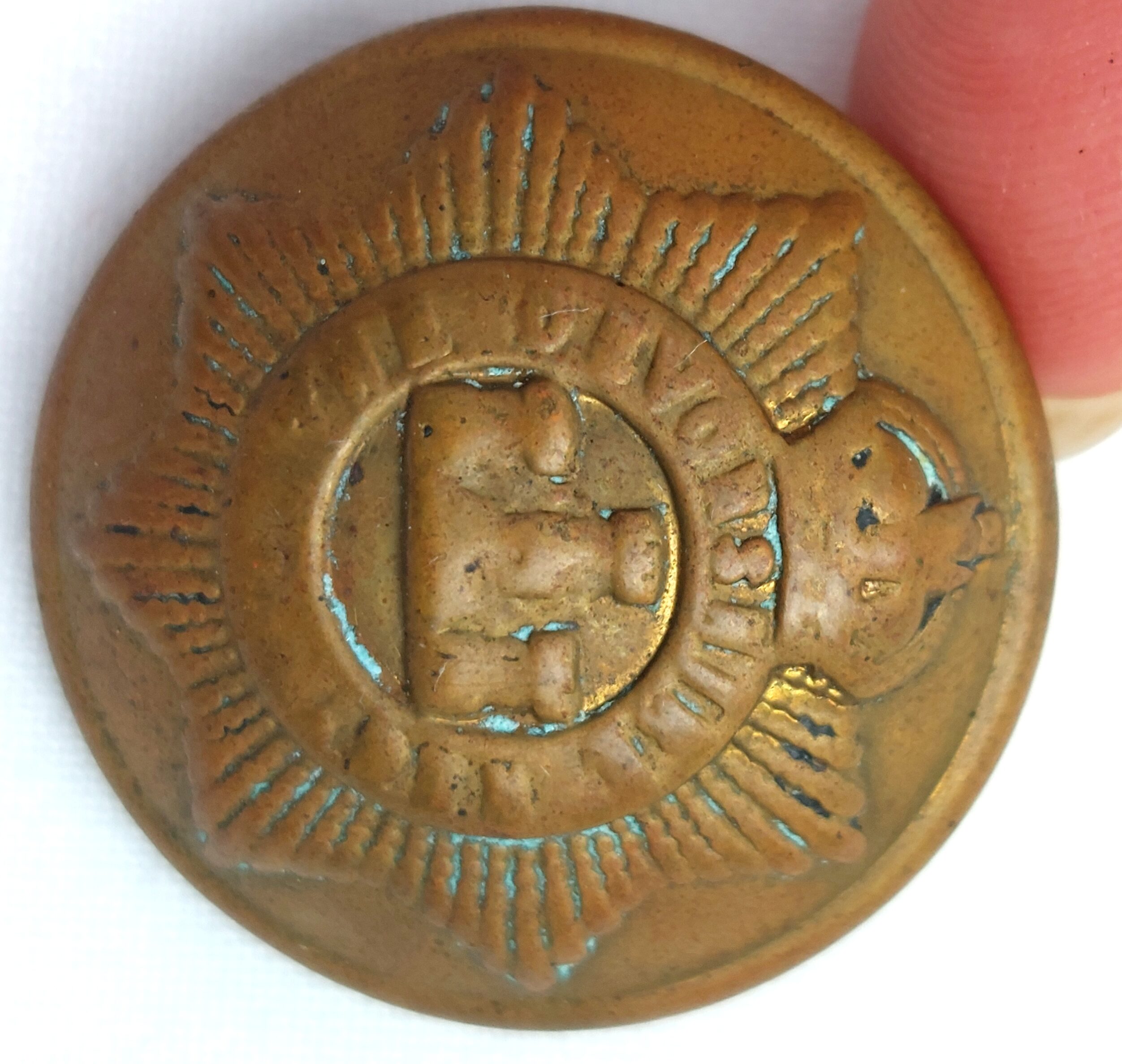 British Army, c1902-53, Devonshire Regiment, Tunic Button, Large 25mm, by Firmin & Sons ltd, London - Image 2