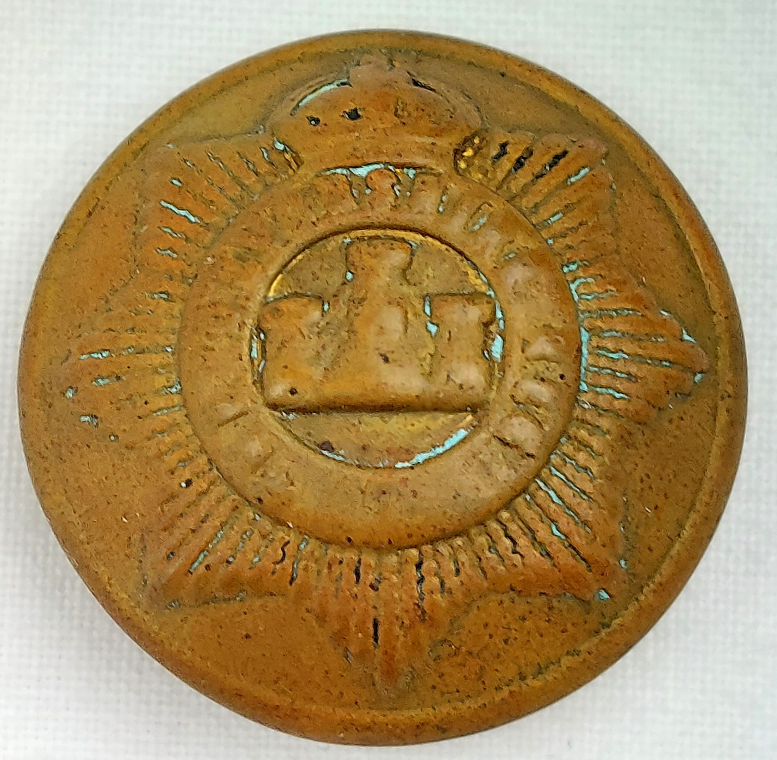 British Army, c1902-53, Devonshire Regiment, Tunic Button, Large 25mm, by Firmin & Sons ltd, London