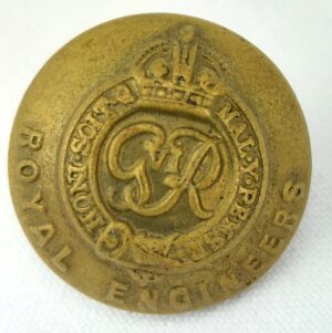 British, WW2, Royal Engineers Corps (George VI) Tunic Button,  18mm