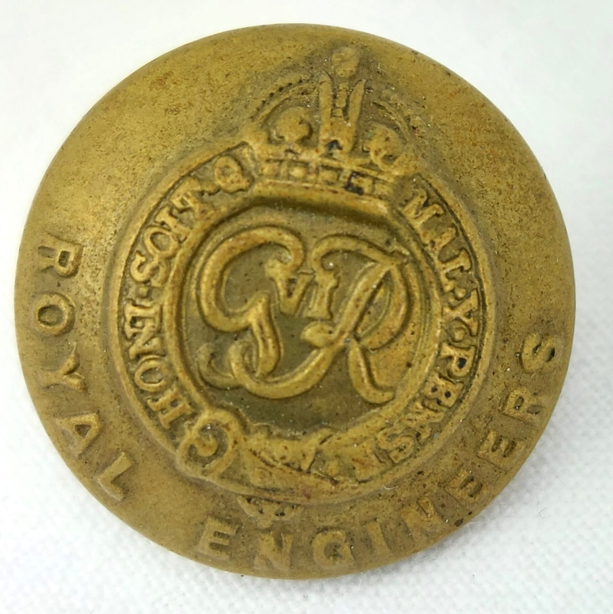 British, WW2, Royal Engineers Corps (George VI) Tunic Button, 18mm