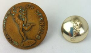 British, WW2, Two, Royal Corps of Signals, RCOS, Tunic Buttons, 25mm and 14mm