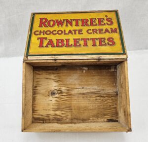 Edwardian Period Rowntrees Chocolate Pine Retailing Box