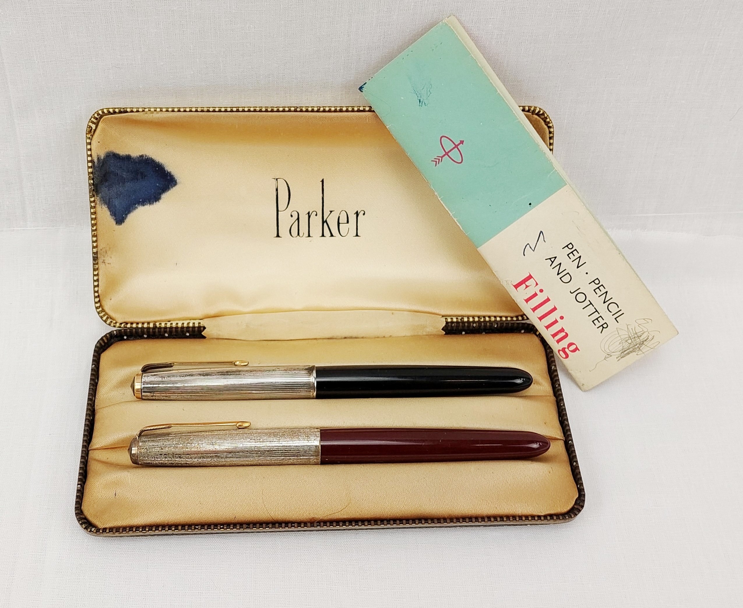 Cased Pair of Parker 51 Fountain Pens