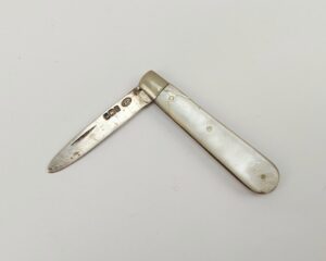 1902 Sheffield Silver & Mother of Pearl Fruit Knife