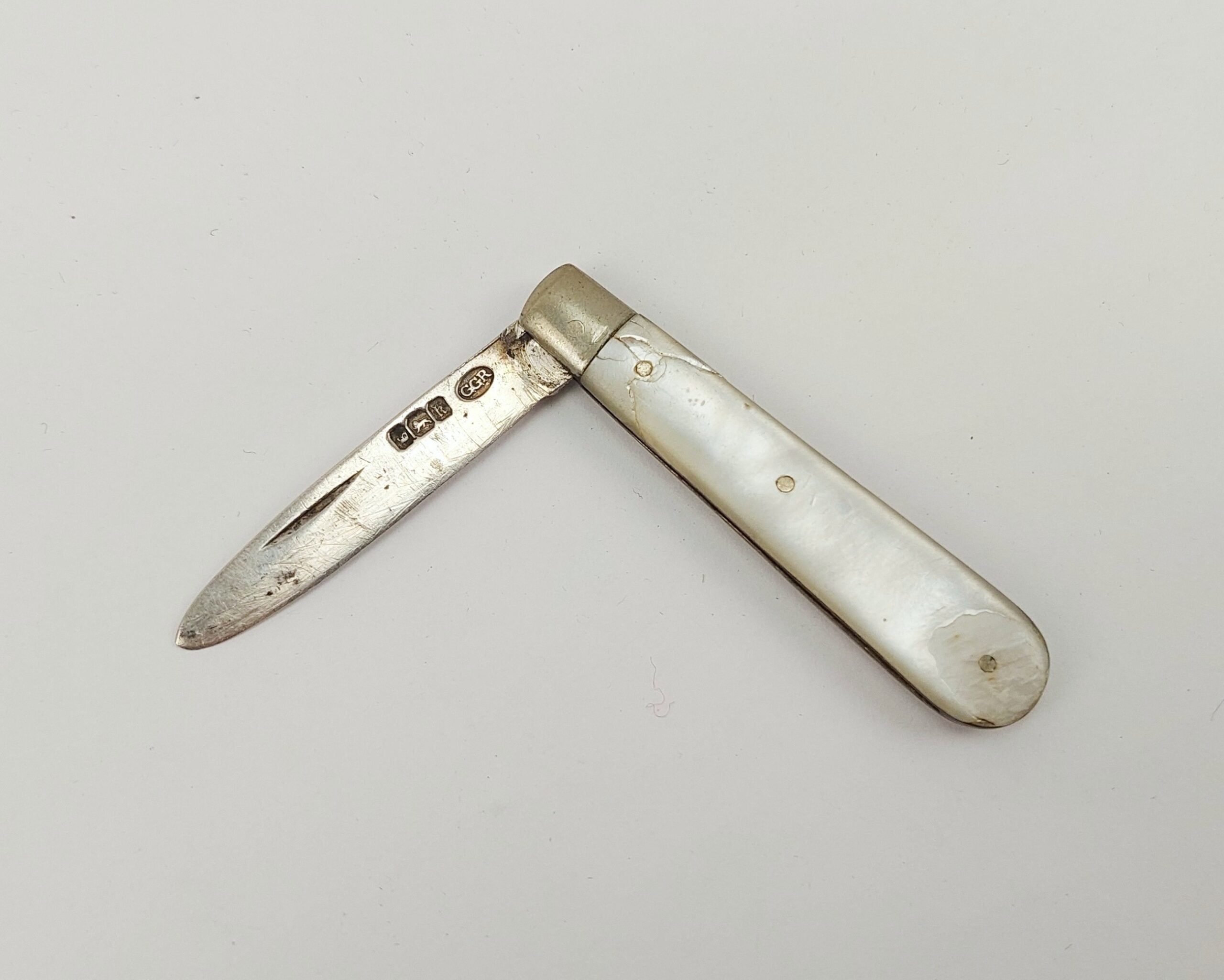 1902 Sheffield Silver & Mother of Pearl Fruit Knife