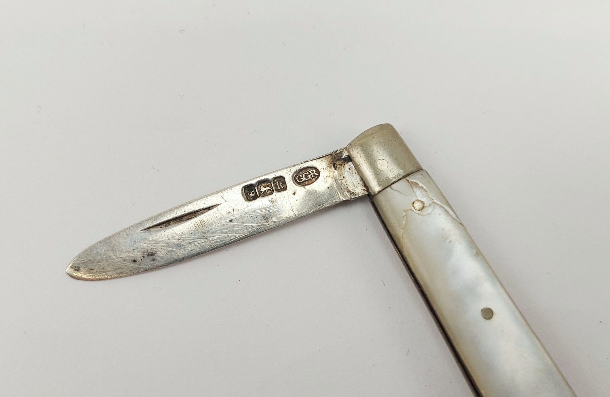 1902 Sheffield Silver & Mother of Pearl Fruit Knife - Image 2