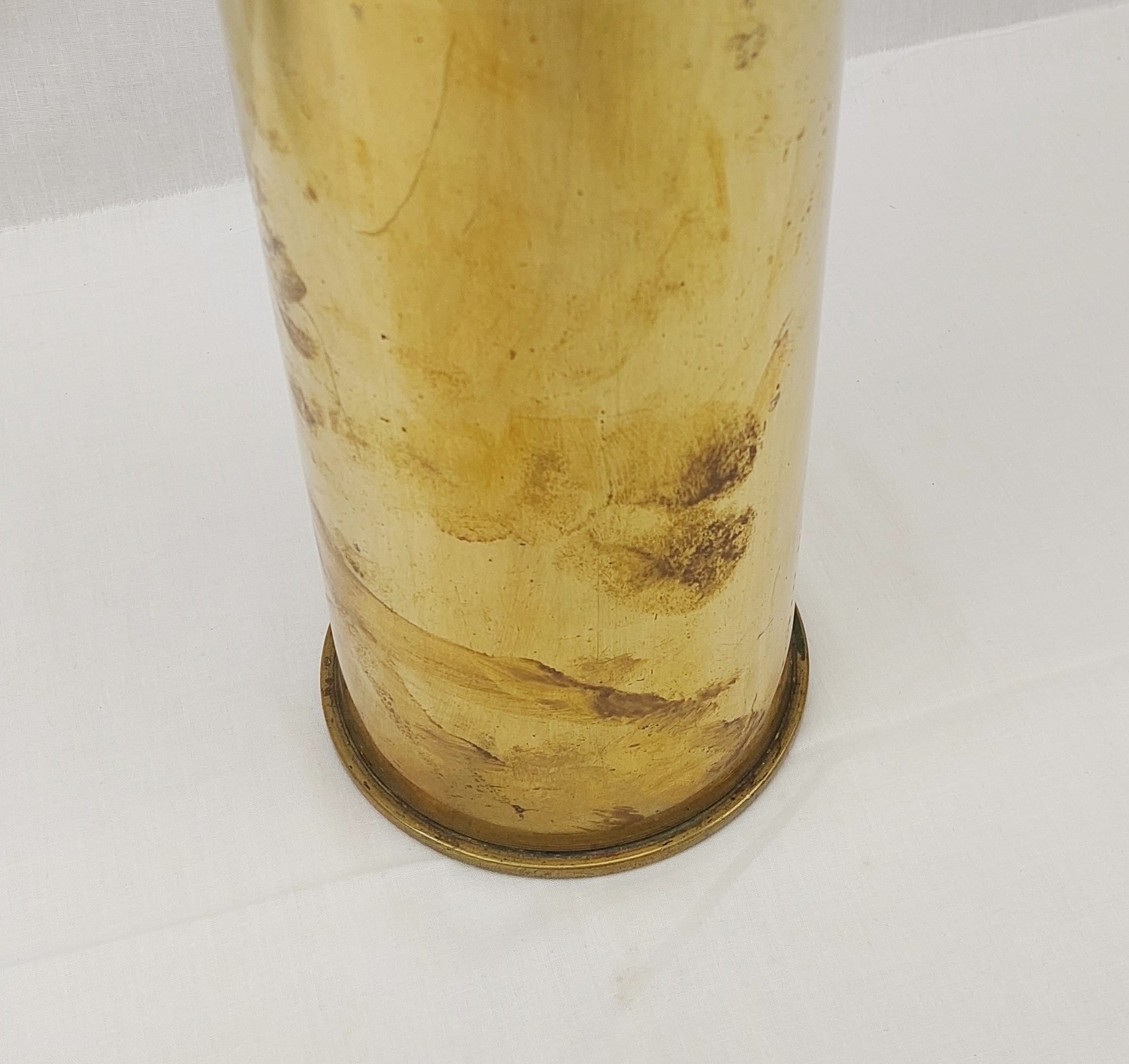WW1 4 Inch Mk IV Gun Brass Shell Case - Image 10