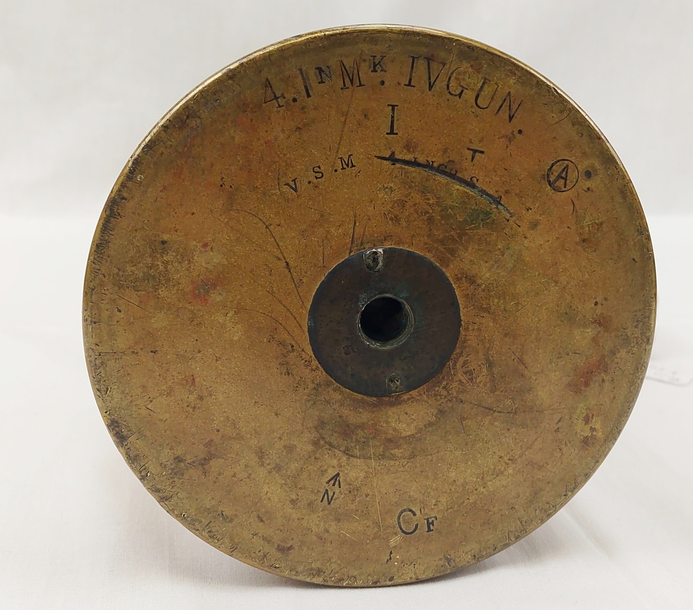 WW1 4 Inch Mk IV Gun Brass Shell Case - Image 13