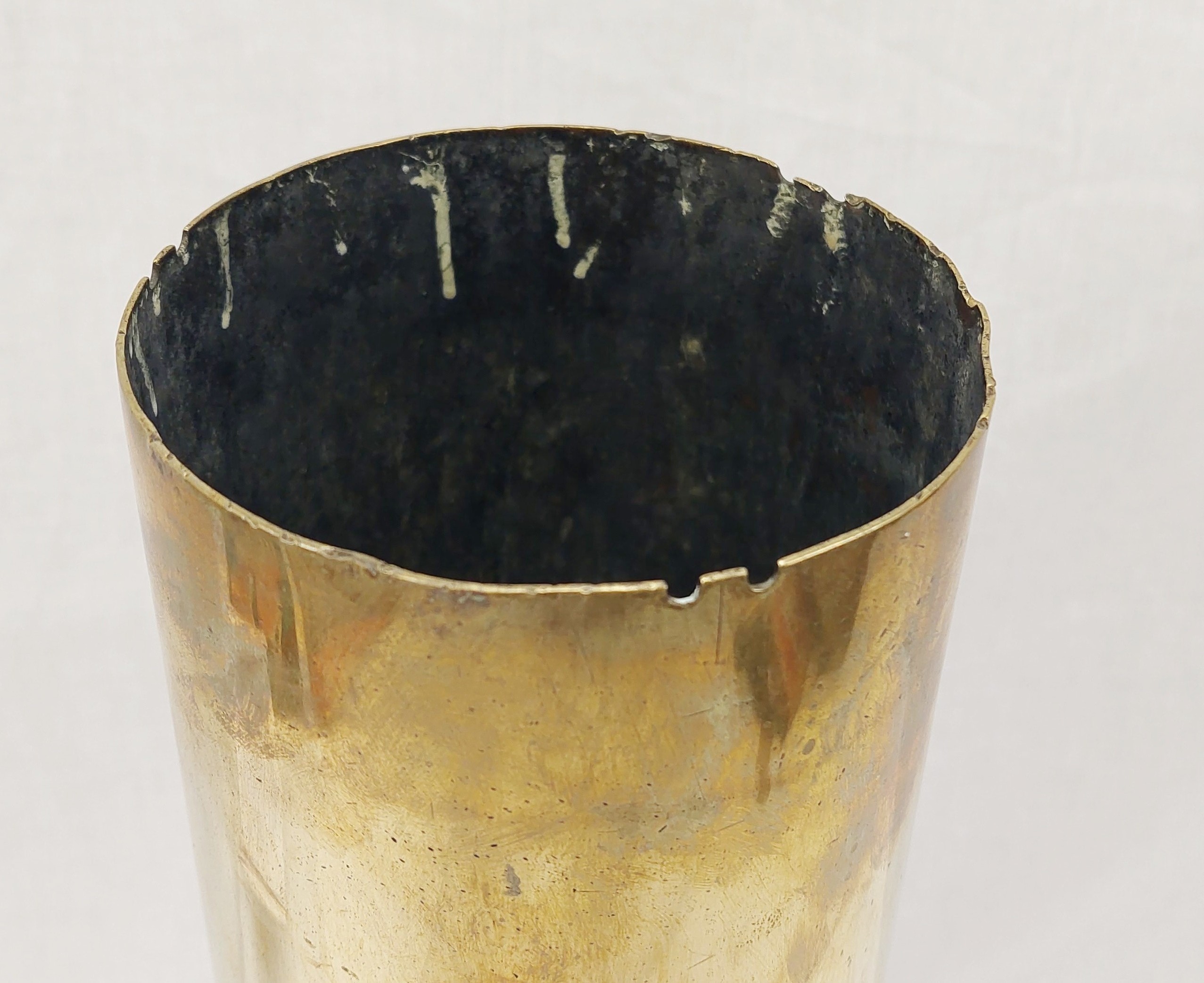 WW1 4 Inch Mk IV Gun Brass Shell Case - Image 2