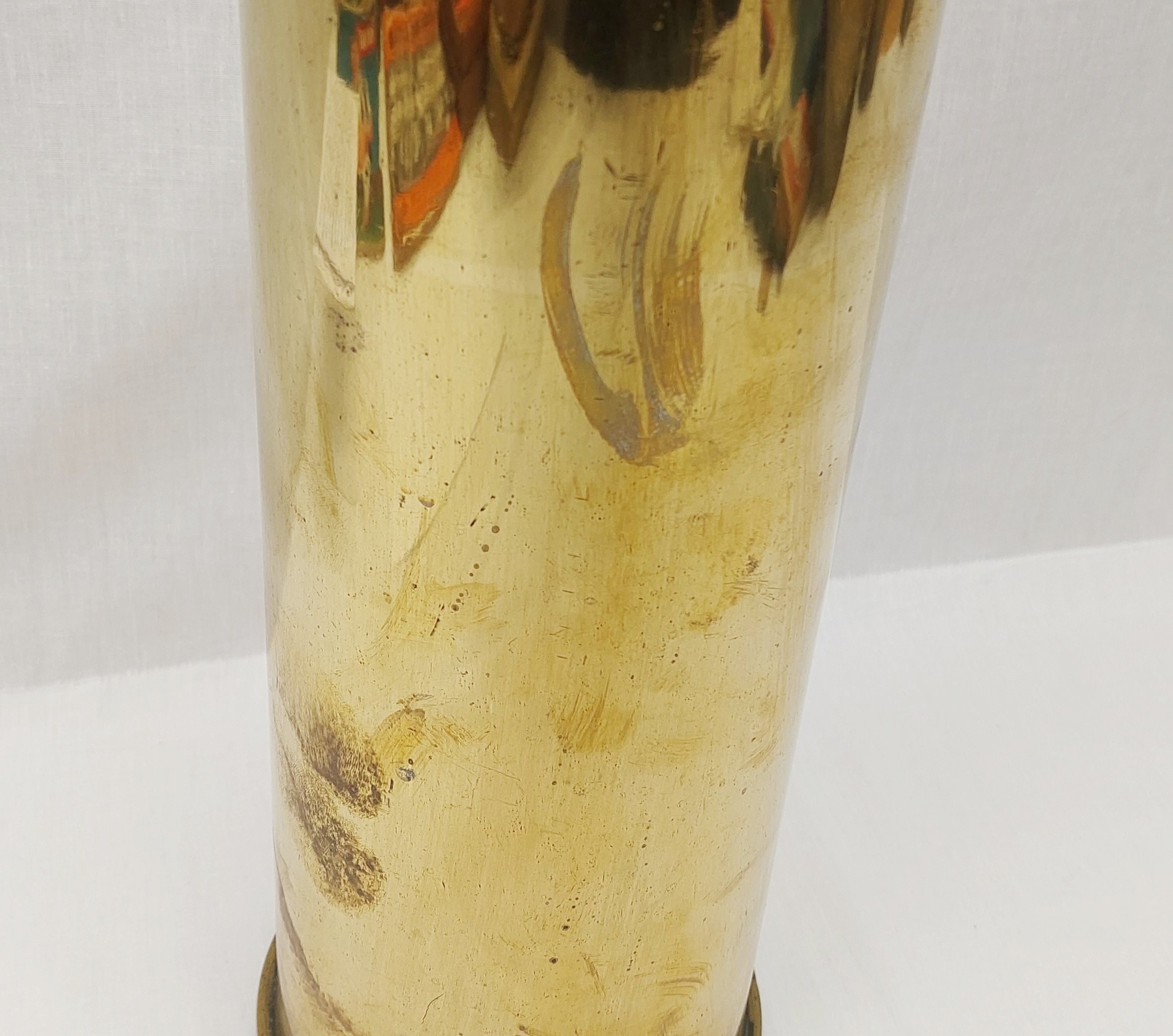 WW1 4 Inch Mk IV Gun Brass Shell Case - Image 3