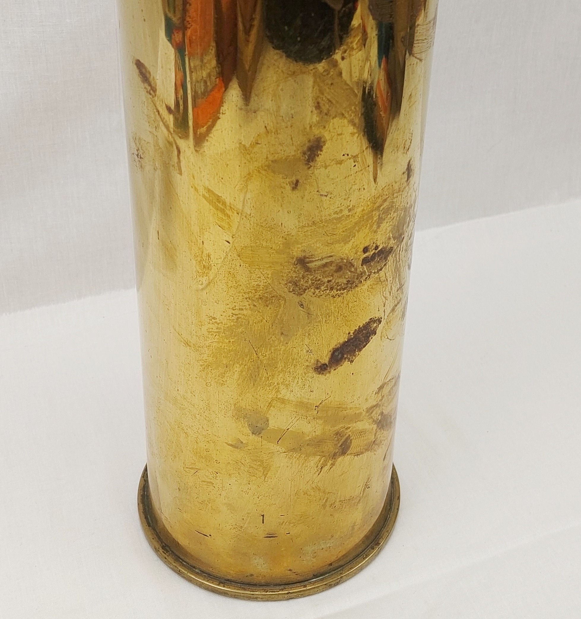 WW1 4 Inch Mk IV Gun Brass Shell Case - Image 5