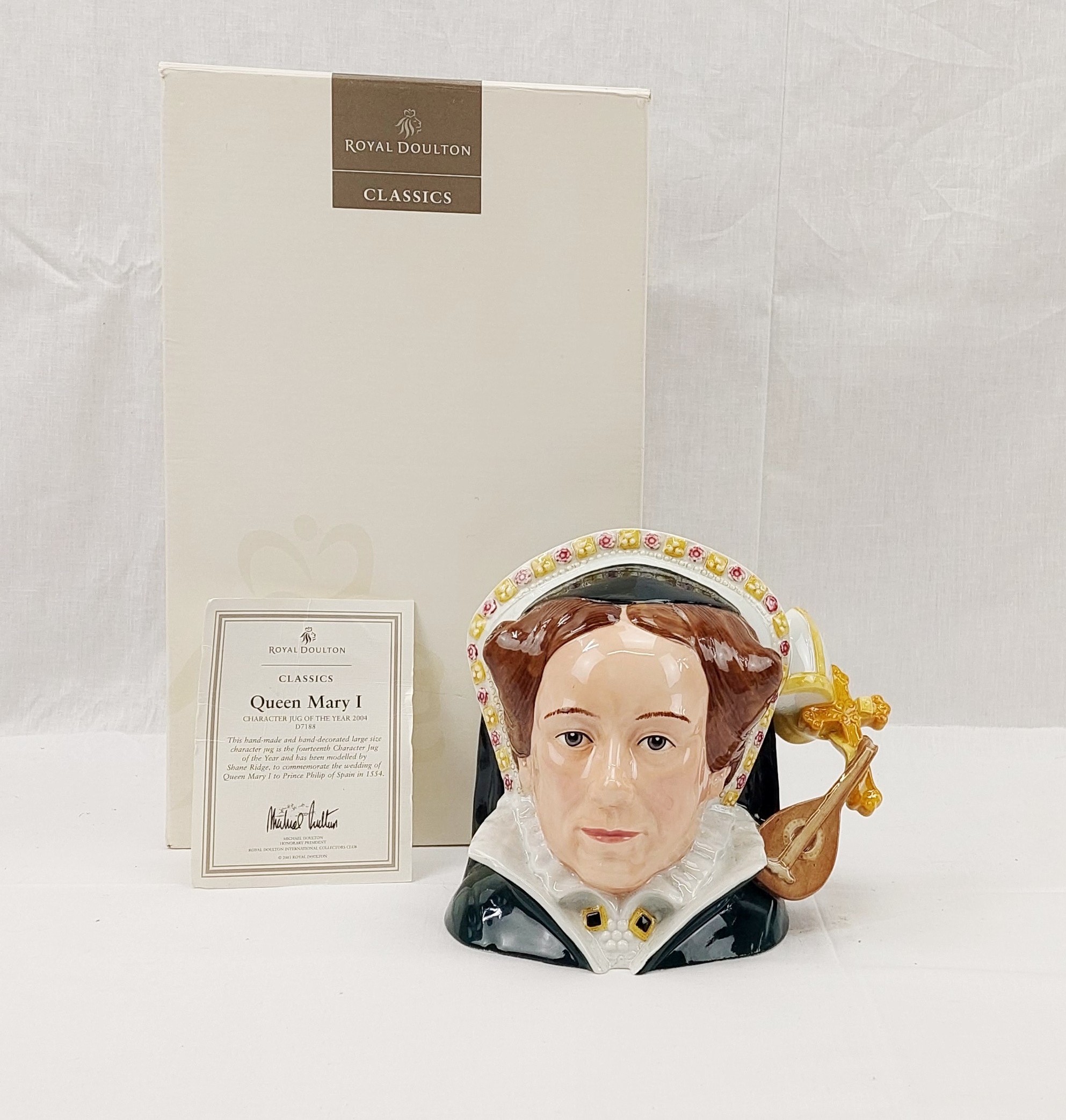 c2004 Royal Doulton Classics Queen Mary I Character Jug D7188 #1
