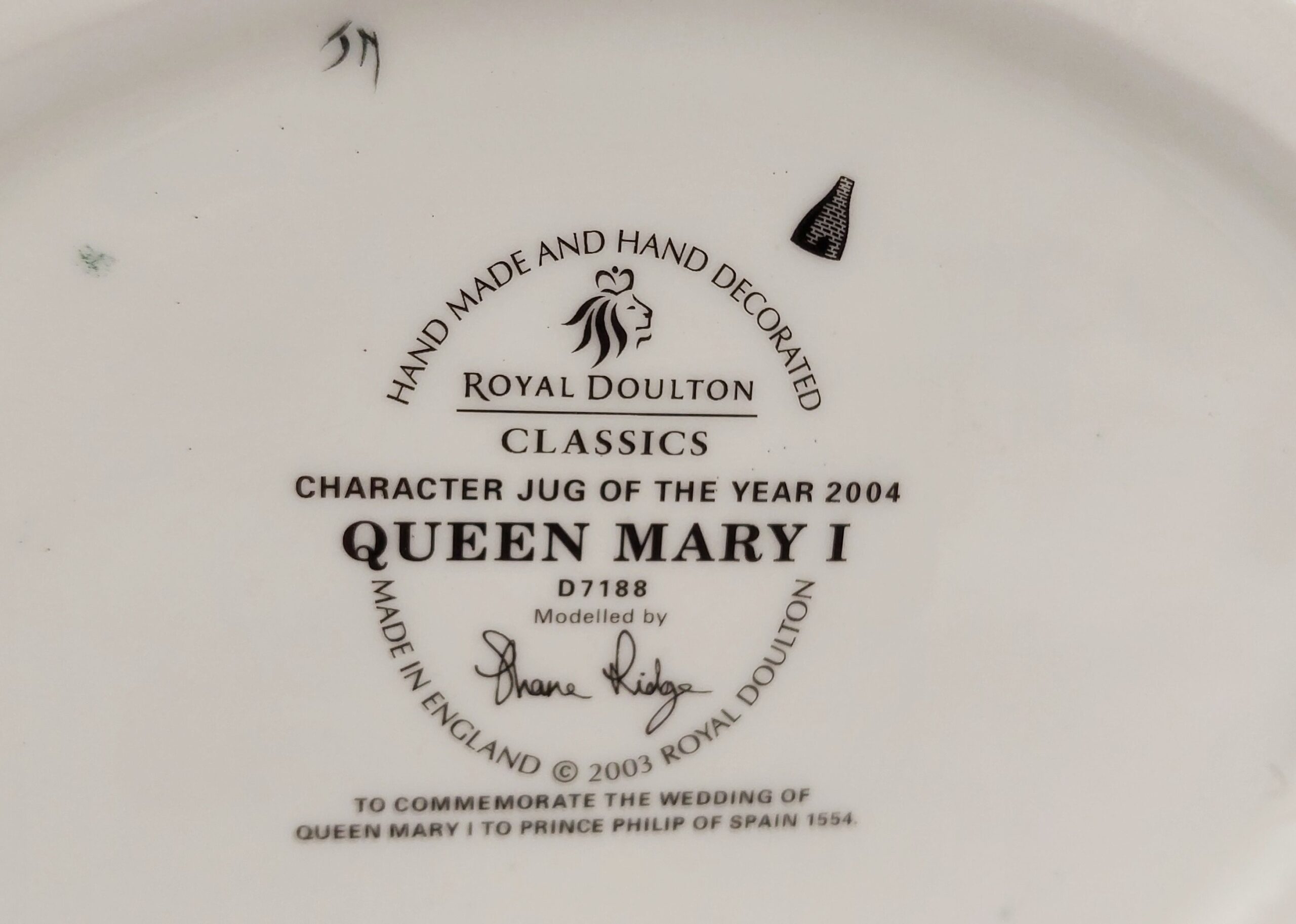 c2004 Royal Doulton Classics Queen Mary I Character Jug D7188 #3 - Image 6