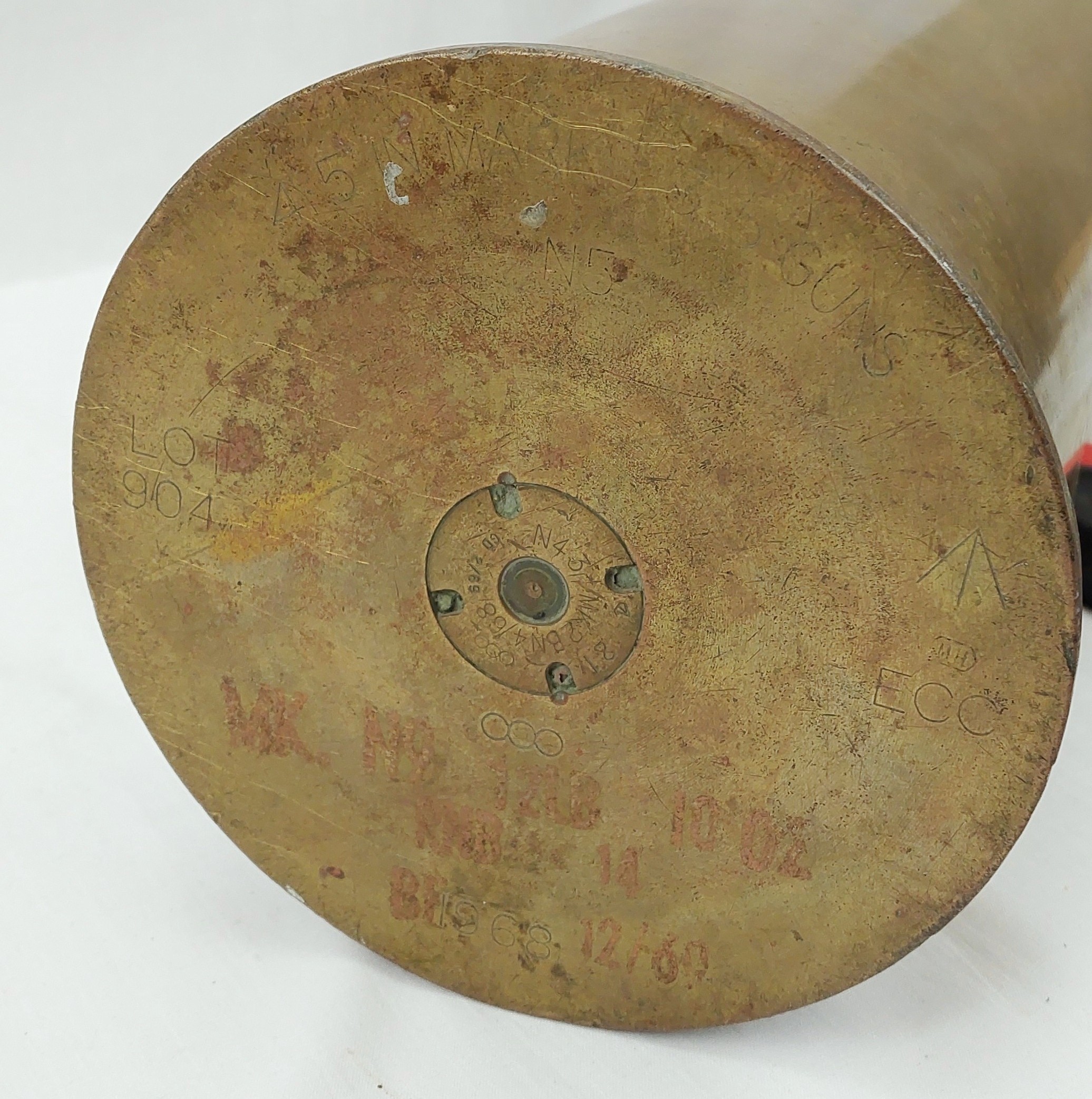 Large 4.5 Inch Brass Shell Case Dated 1968 - Image 7