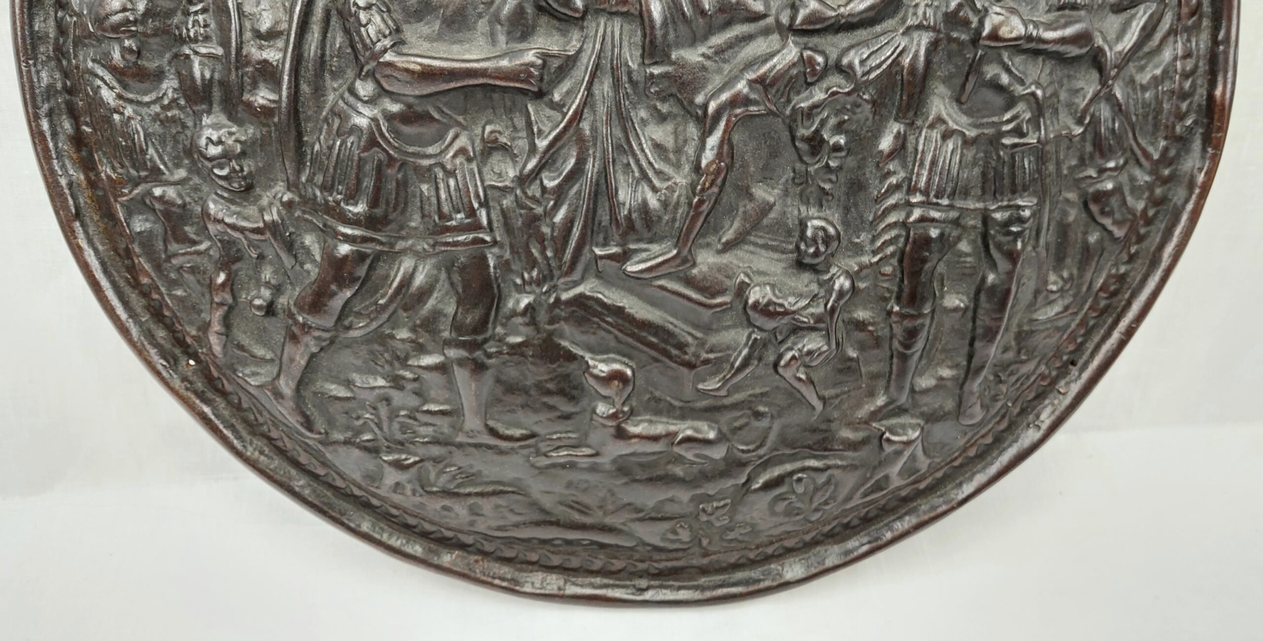 Victorian Cast Iron Plaque With Historical Roman Scene - Image 4