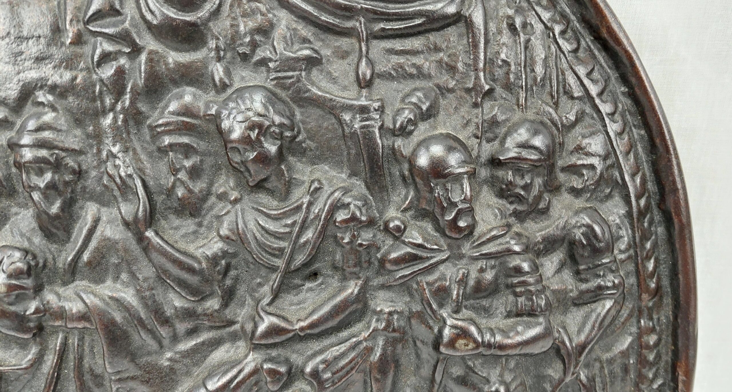 Victorian Cast Iron Plaque With Historical Roman Scene - Image 6