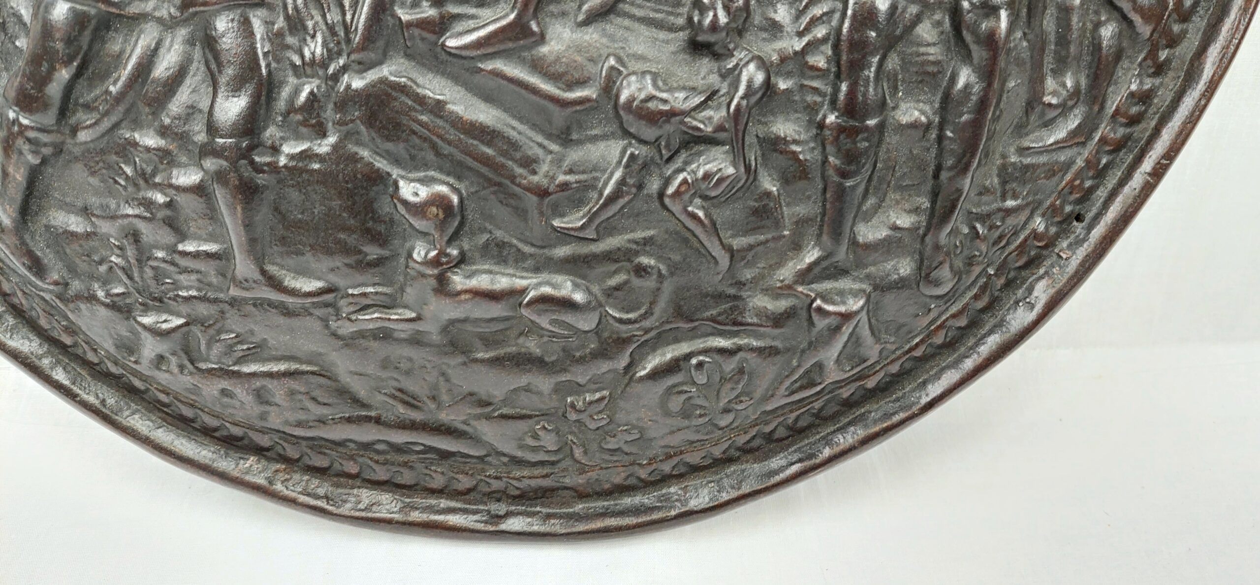 Victorian Cast Iron Plaque With Historical Roman Scene - Image 7