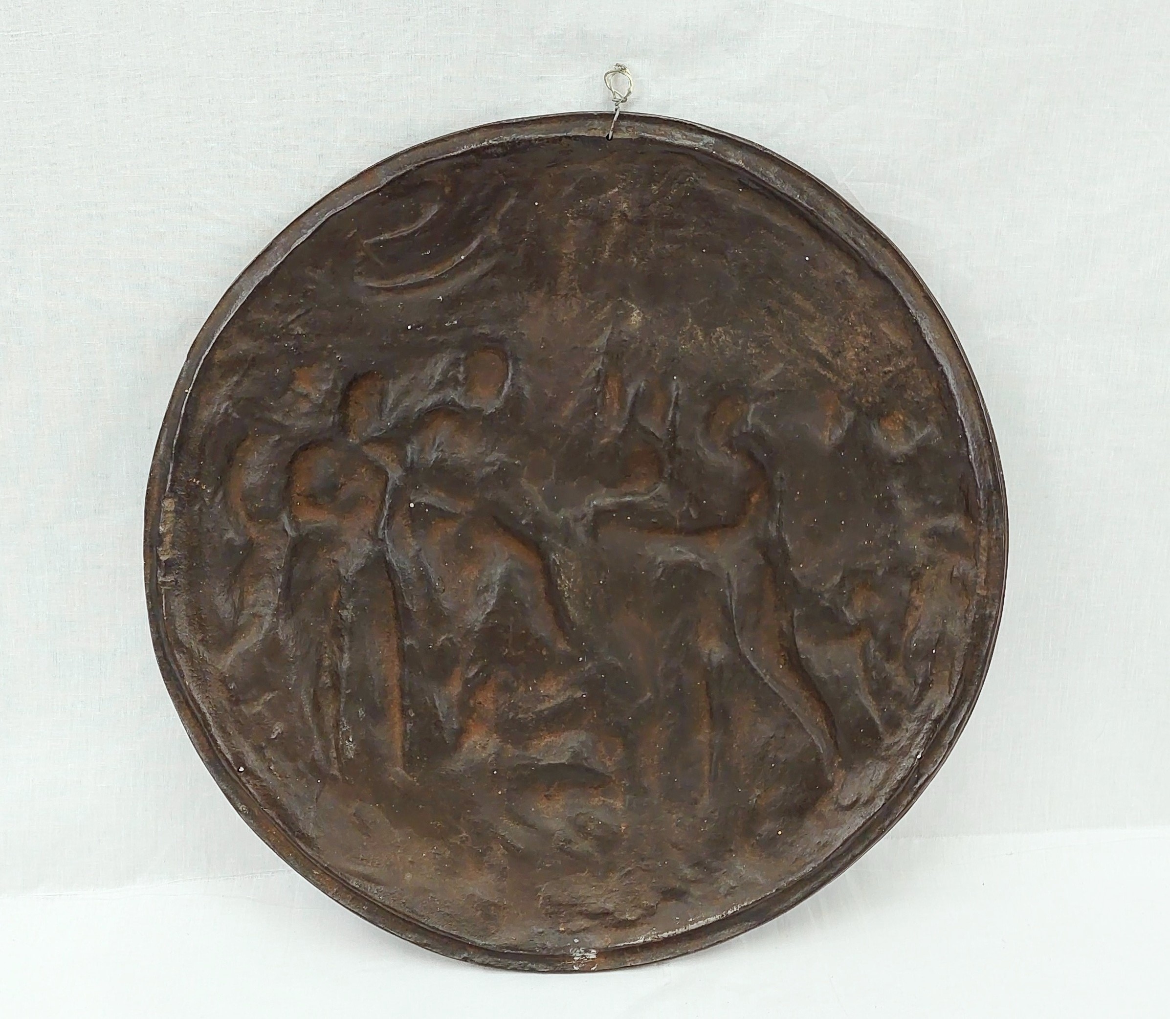 Victorian Cast Iron Plaque With Historical Roman Scene - Image 8