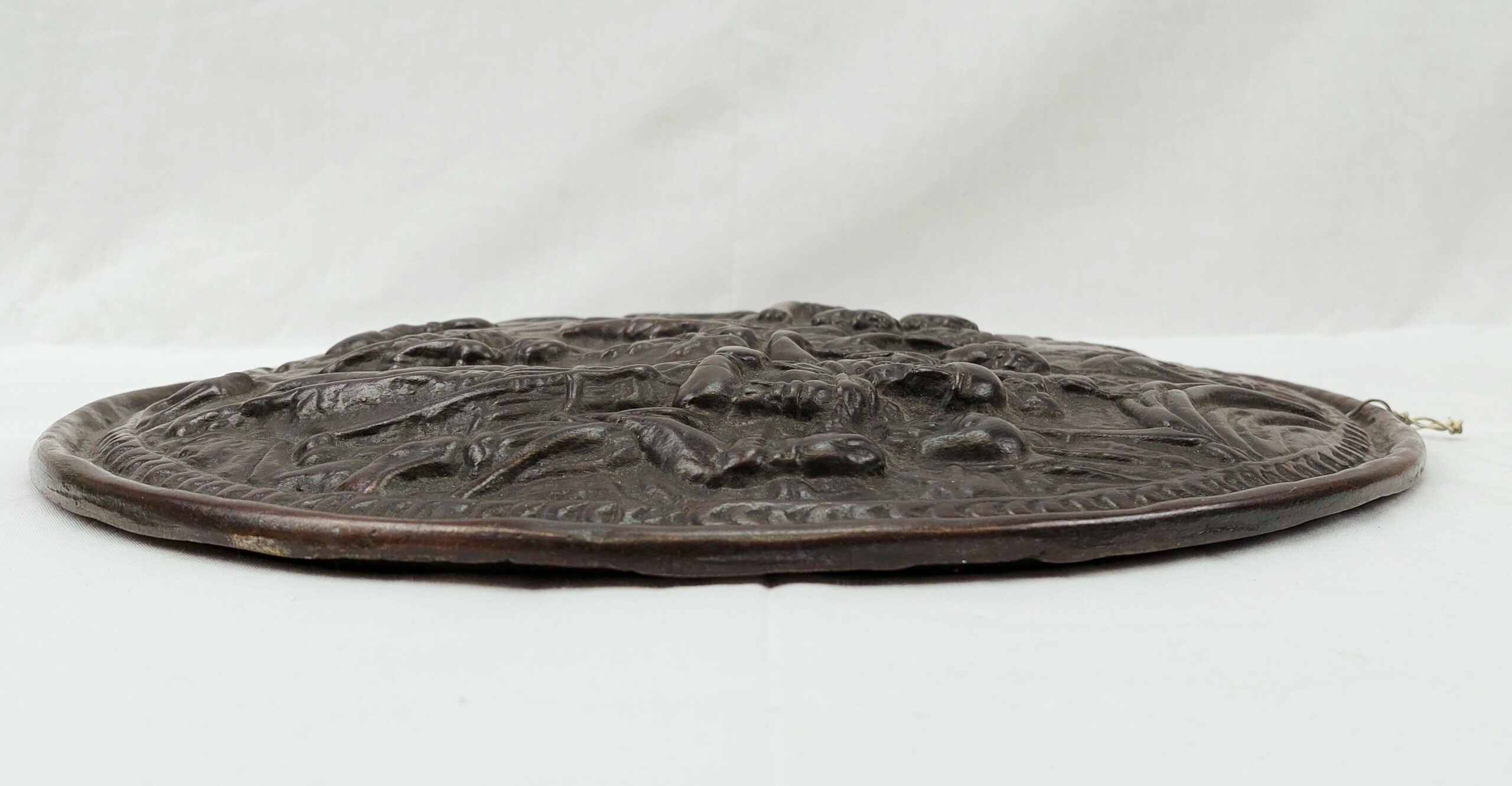 Victorian Cast Iron Plaque With Historical Roman Scene - Image 9