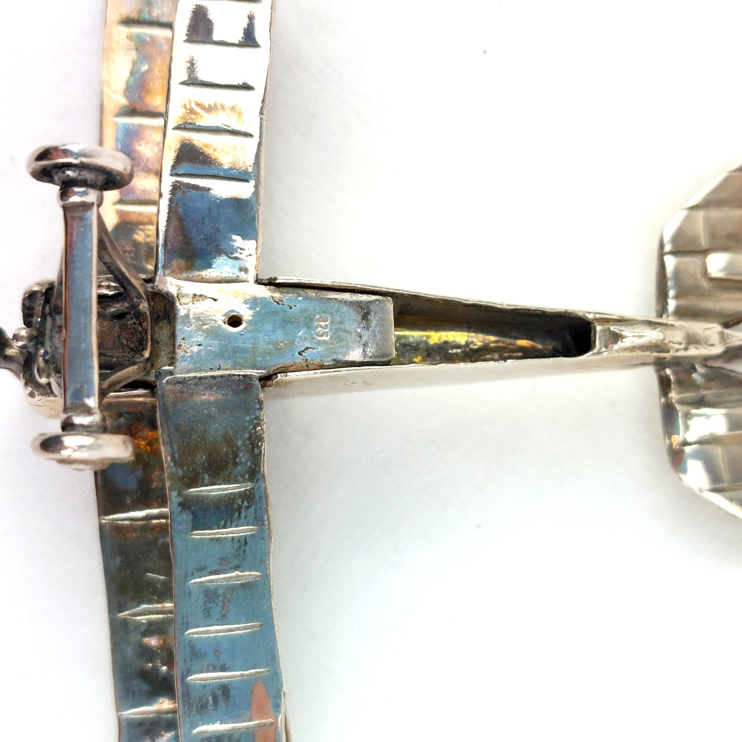 Miniature WW1 Fighter Biplane French Nieuport 17, 925 Sterling Silver - Image 8