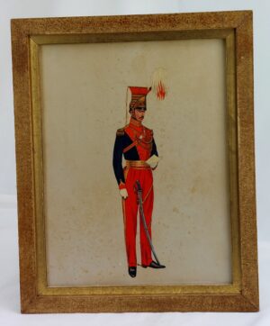 Original Framed Print, by Colonel P.H Smitherman, "Officer, 12th Lancers, 1820", Published C.1962