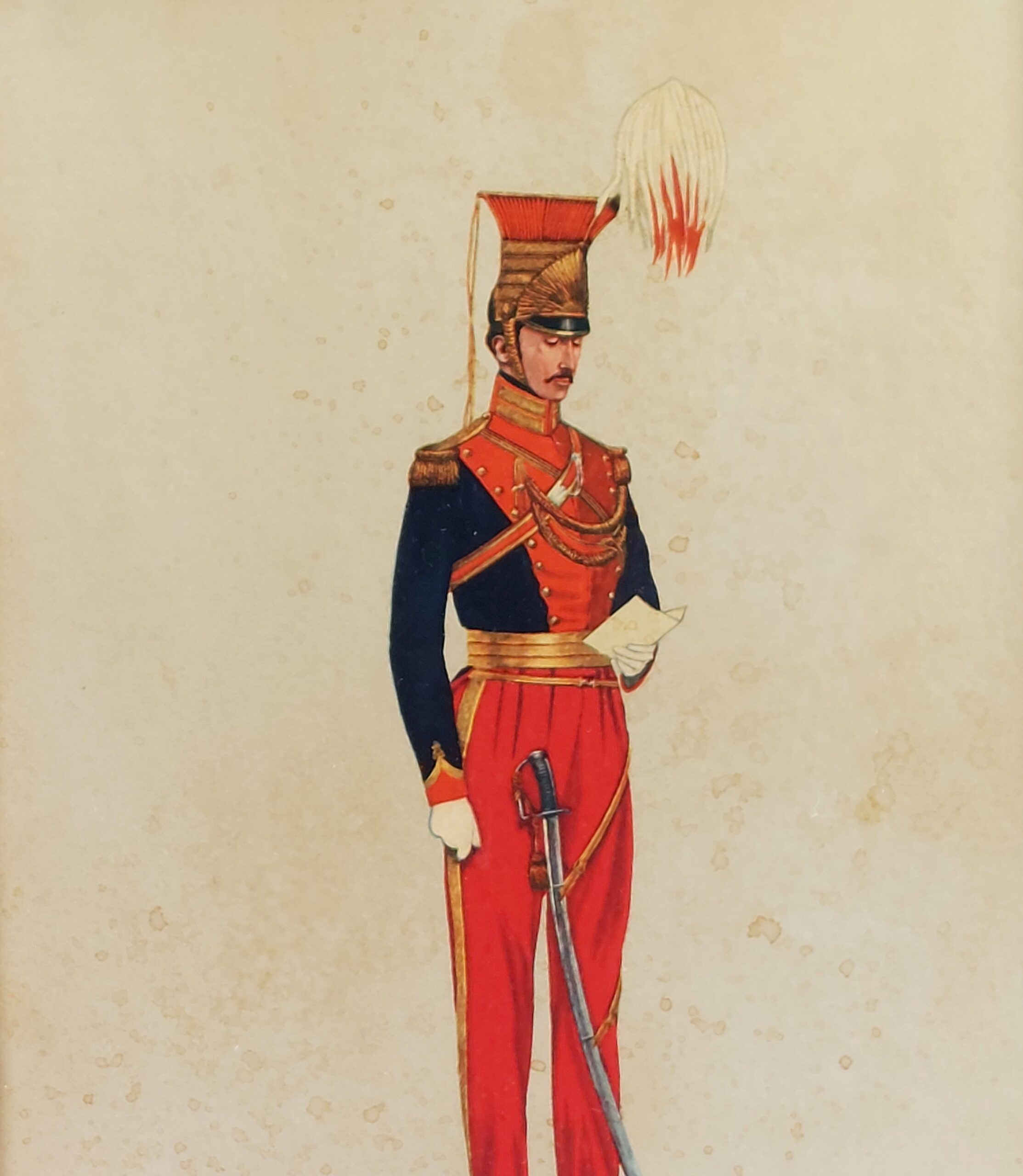 Original Framed Print, by Colonel P.H Smitherman, "Officer, 12th Lancers, 1820", Published C.1962 - Image 2