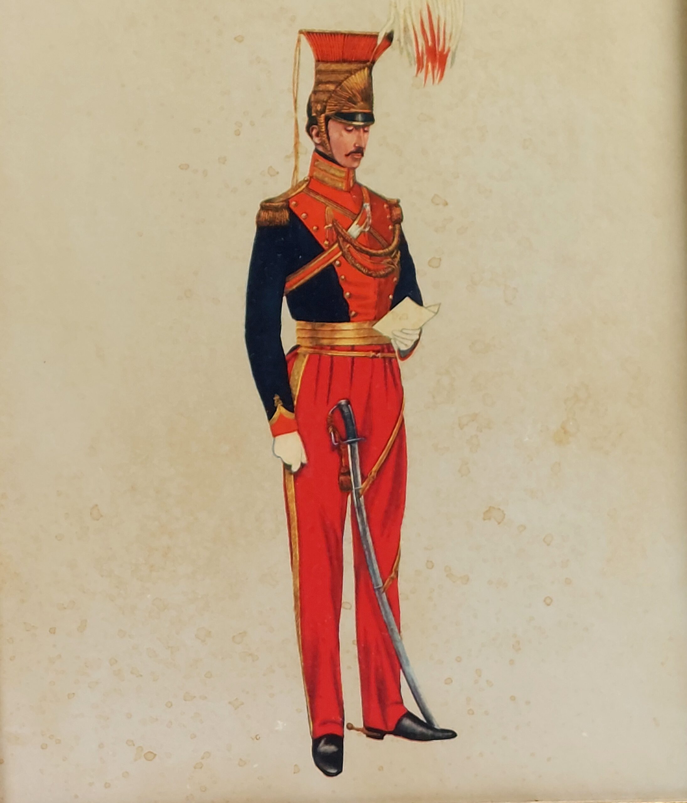 Original Framed Print, by Colonel P.H Smitherman, "Officer, 12th Lancers, 1820", Published C.1962 - Image 3