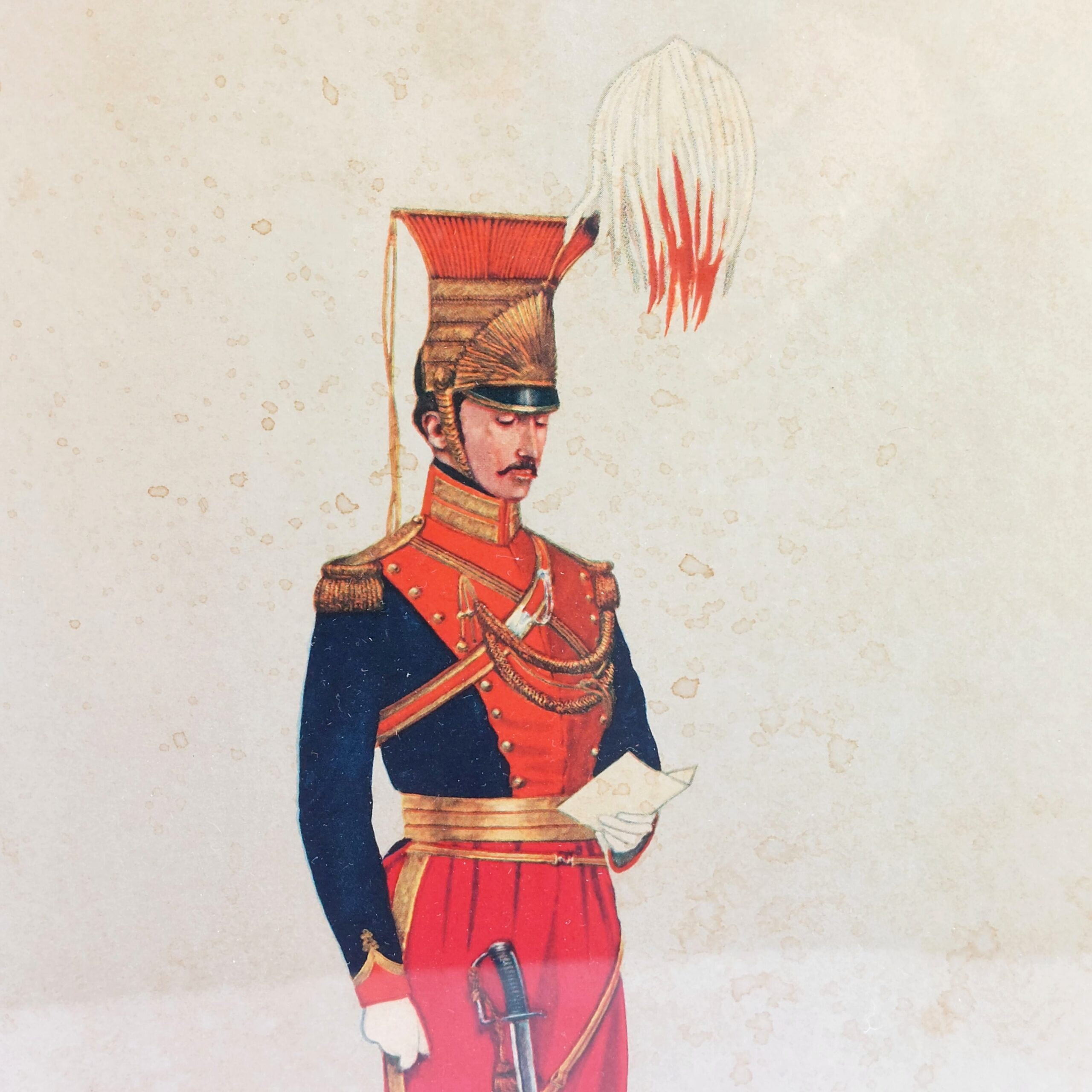 Original Framed Print, by Colonel P.H Smitherman, "Officer, 12th Lancers, 1820", Published C.1962 - Image 4