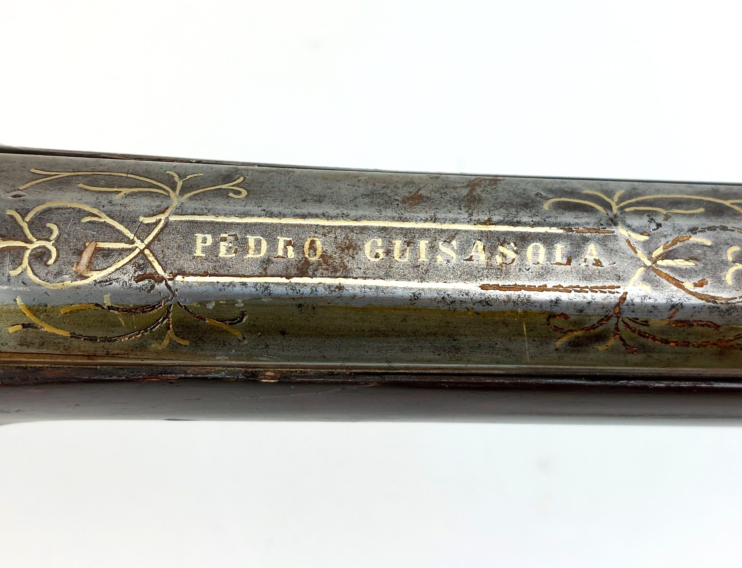 Spanish Miquelet Lock Gun, Early Percussion Musket, c1830, by Pedro Guisasola, Obsolete Calibre - Image 24