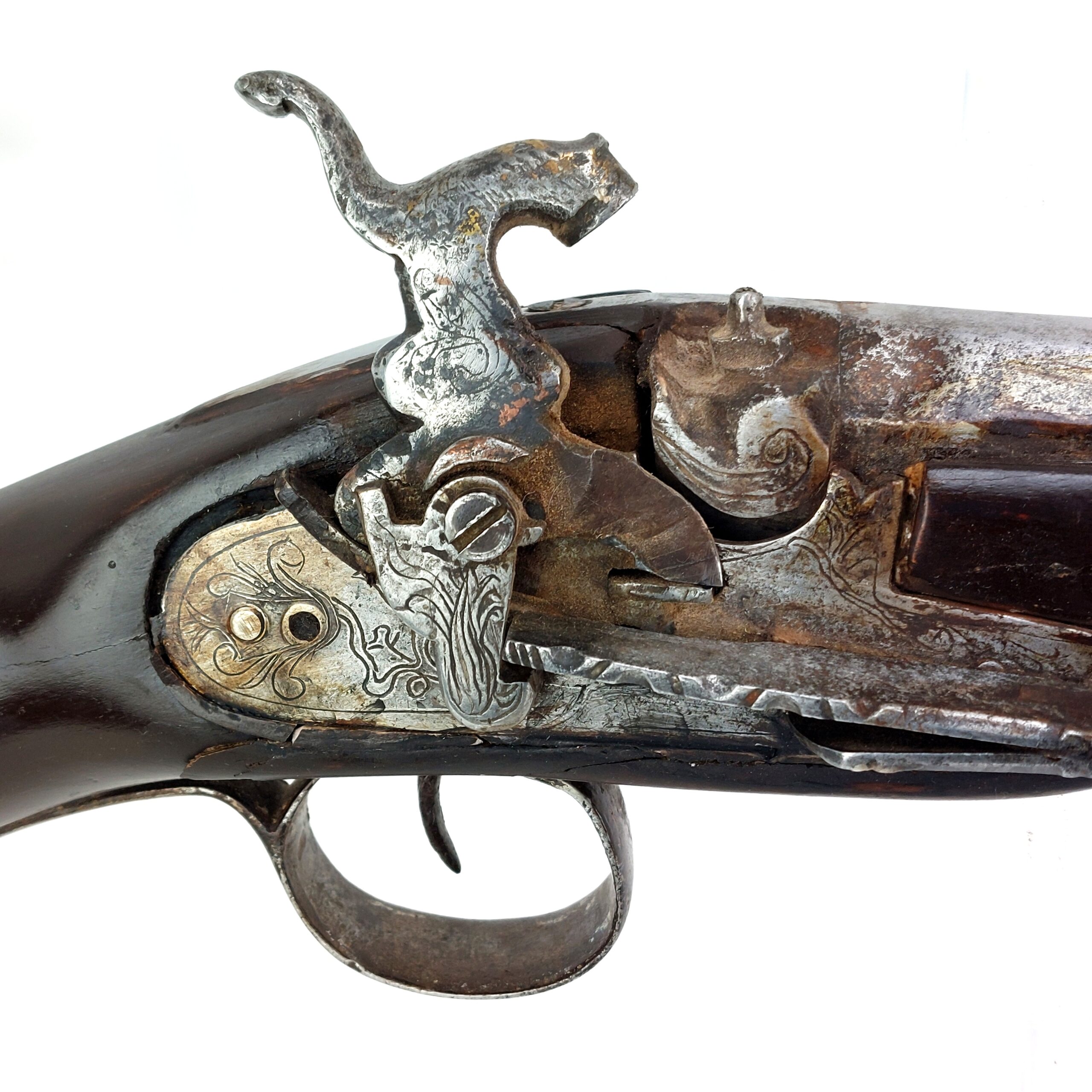 Spanish Miquelet Lock Gun, Early Percussion Musket, c1830, by Pedro Guisasola, Obsolete Calibre - Image 6