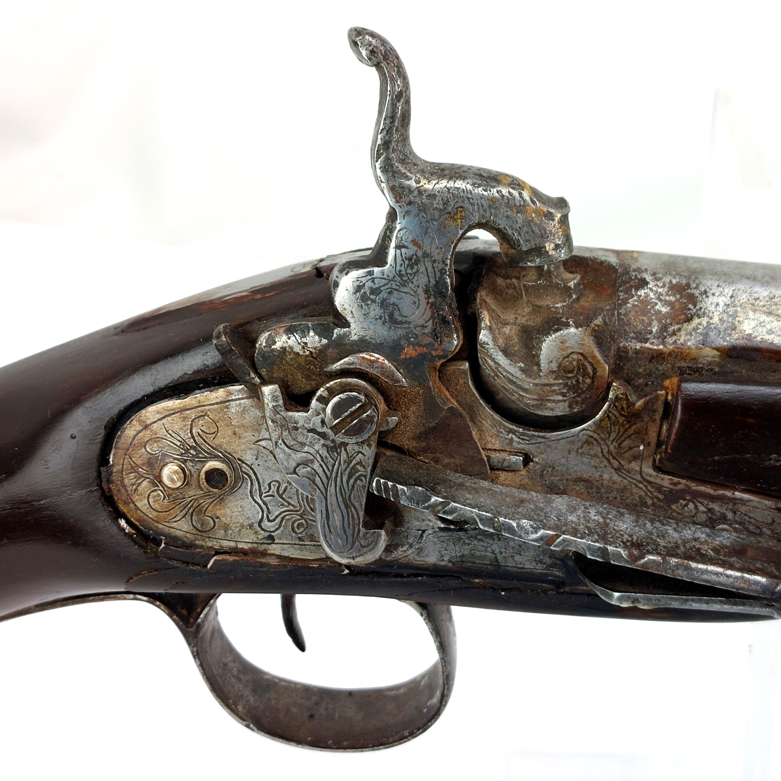 Spanish Miquelet Lock Gun, Early Percussion Musket, c1830, by Pedro Guisasola, Obsolete Calibre - Image 7